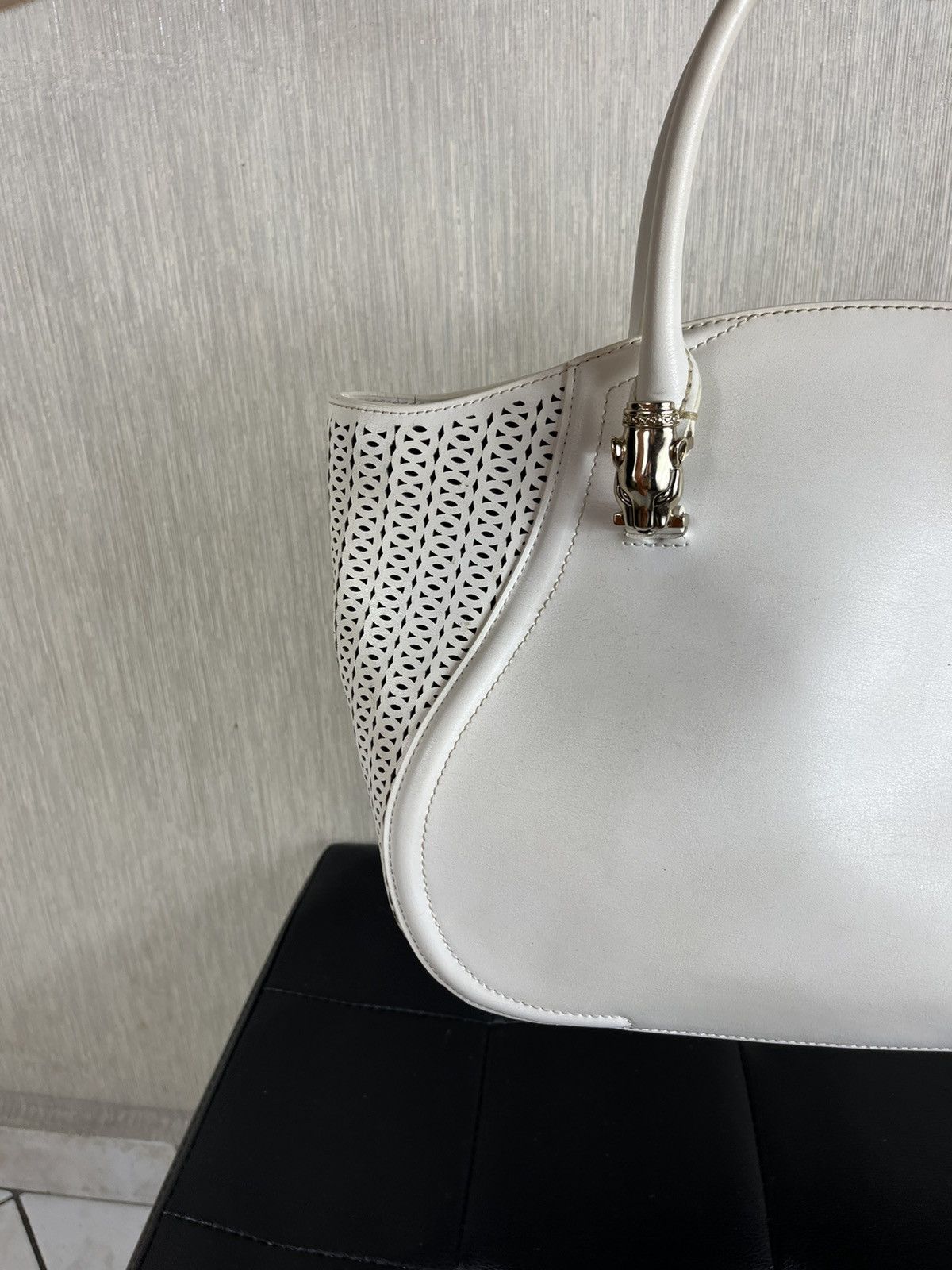 Cavalli Class × Roberto Cavalli Roberto Cavalli Class jaguar y2k leather mesh crossbody bag Size ONE SIZE - 4 Thumbnail