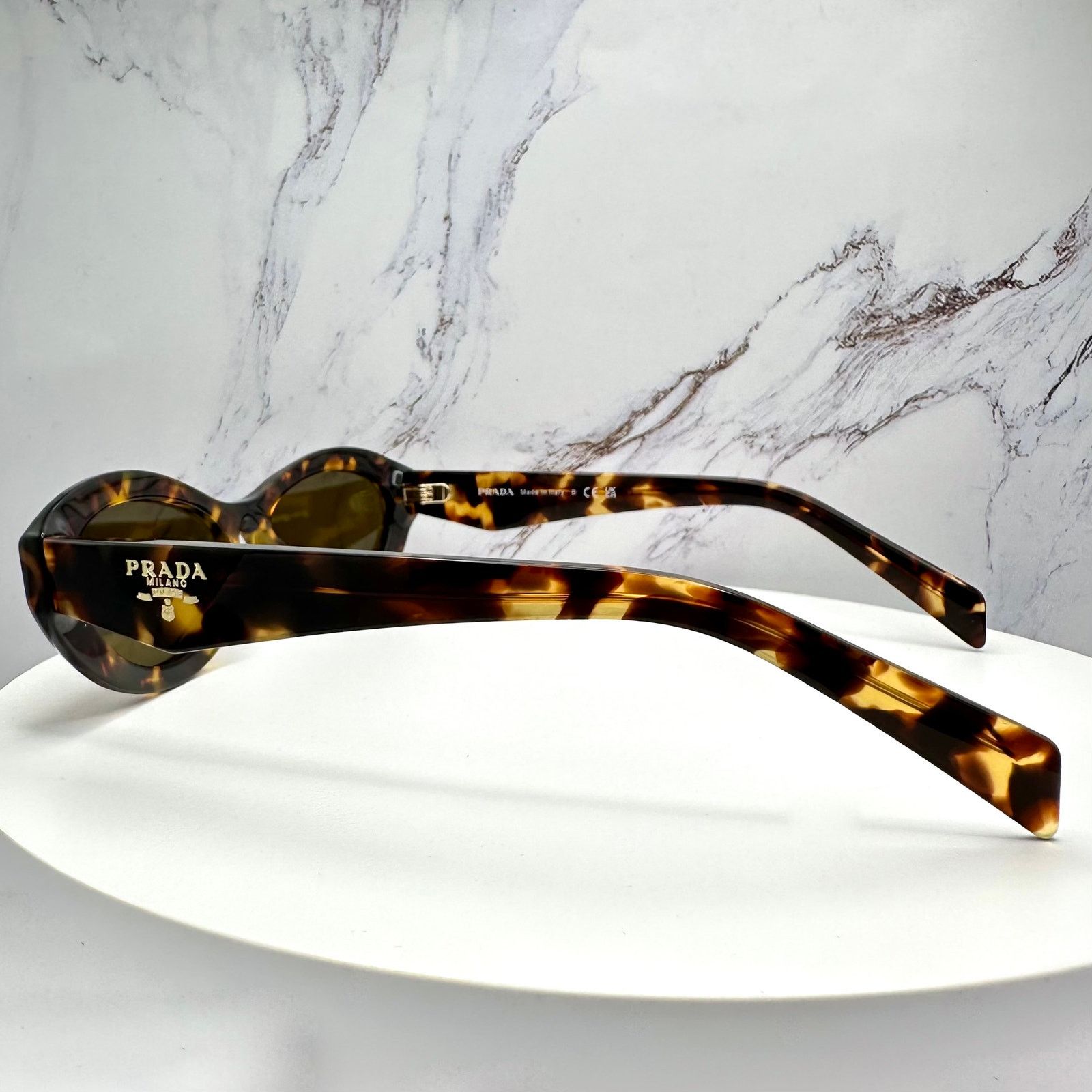 Prada PRADA New Sunglasses Symbole Logo Brown Tortoise Cat Eye Size ONE SIZE - 6 Thumbnail