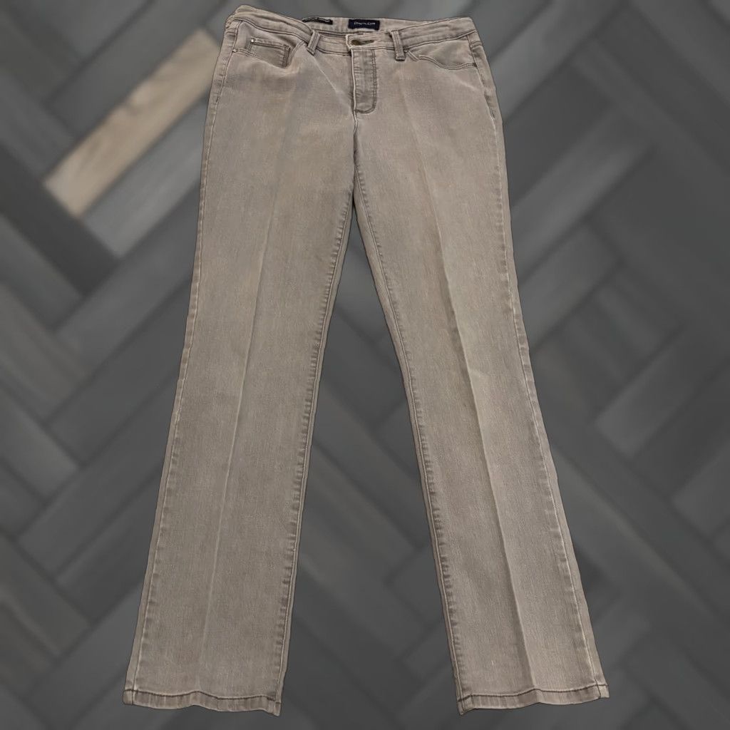 Charter Club Charter Club Jeans Womens 8 Gray Lexington Straight Leg Creased Casual Size 30" / US 8 / IT 44 - 1 Thumbnail