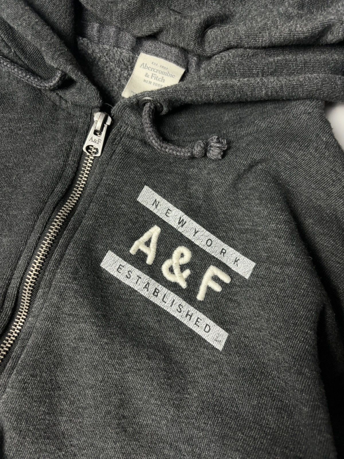 Abercrombie & Fitch × Vintage ABERCROMBIE FITCH CROPPED ZIP HOODIE Size S / US 4 / IT 40 - 4 Thumbnail