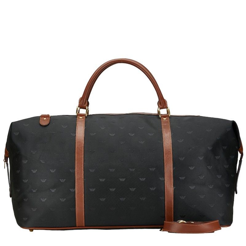 Stella McCartney Armani Nylon Leather Logo Boston Travel Bag Canvas Travel Bag in Good Condition Size ONE SIZE - 1 Thumbnail