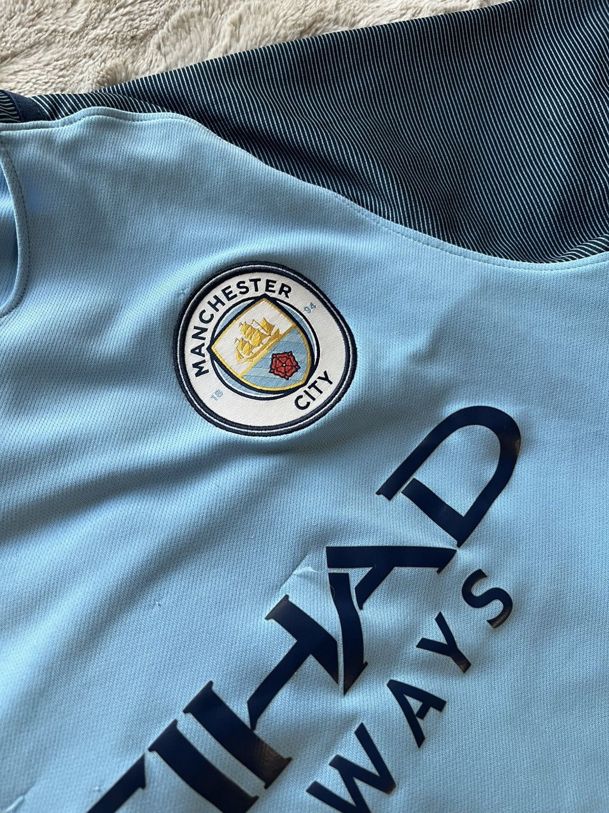 Nike 2018-2019 Manchester City Sterling Jersey Size S Nike Size US S / EU 44-46 / 1 - 6 Thumbnail