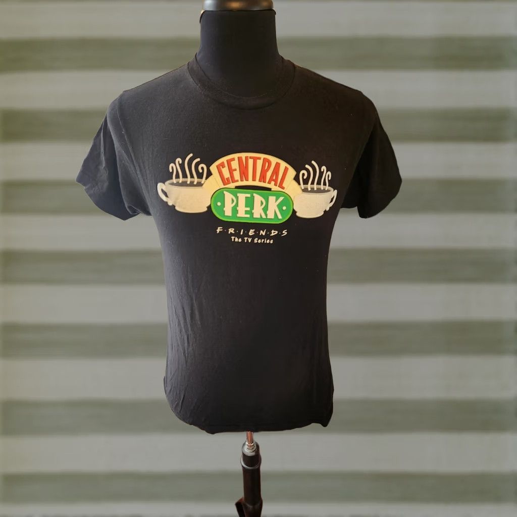 Vintage FRIENDS Central Perk The TV Series Black Coffee Shop T-shirt Size M Size US M / EU 48-50 / 2 - 1 Thumbnail