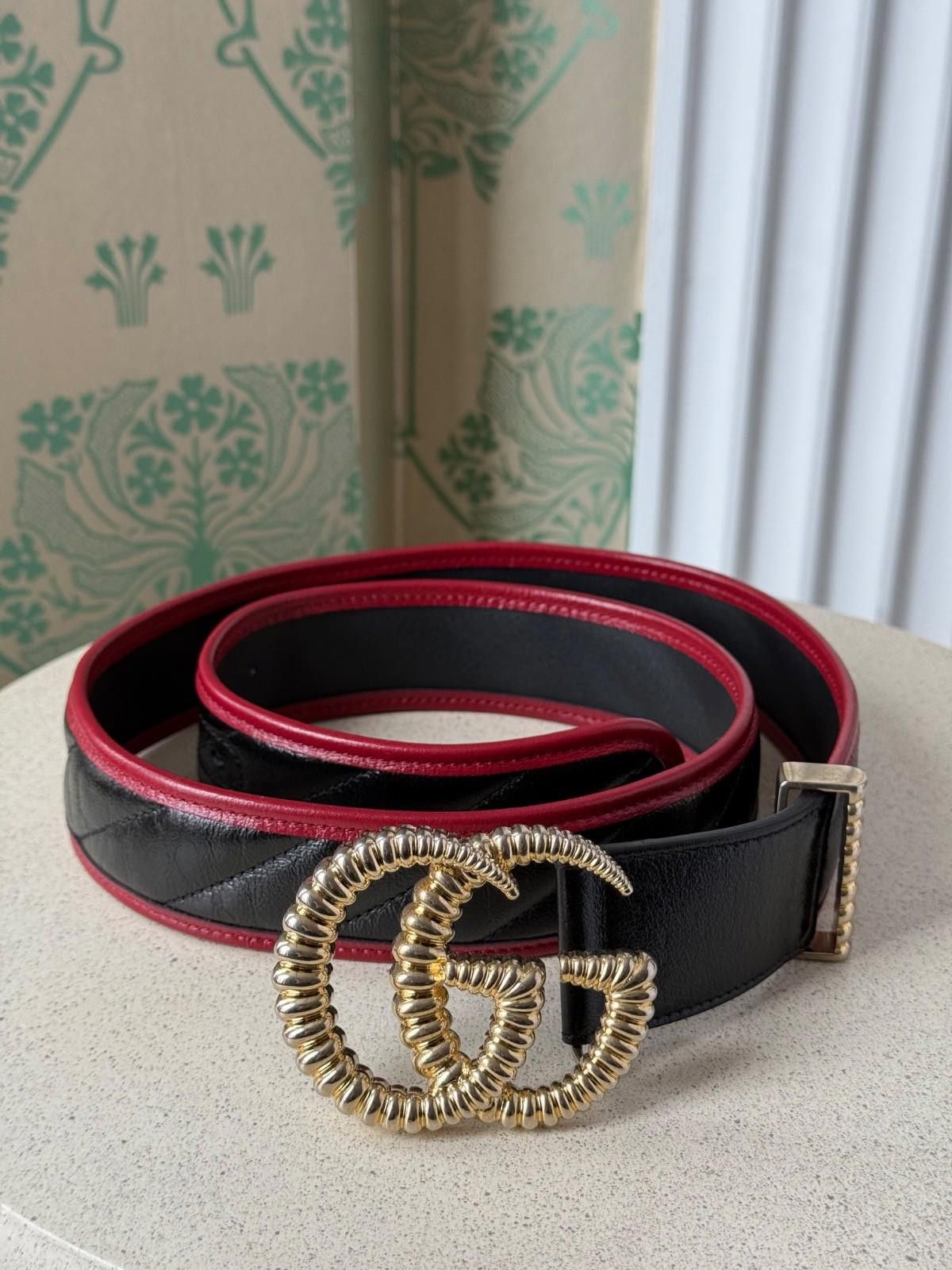 Gucci Gucci Azalea Calfskin Torchon Double G Marmont Belt 90/36 Size ONE SIZE - 9 Thumbnail