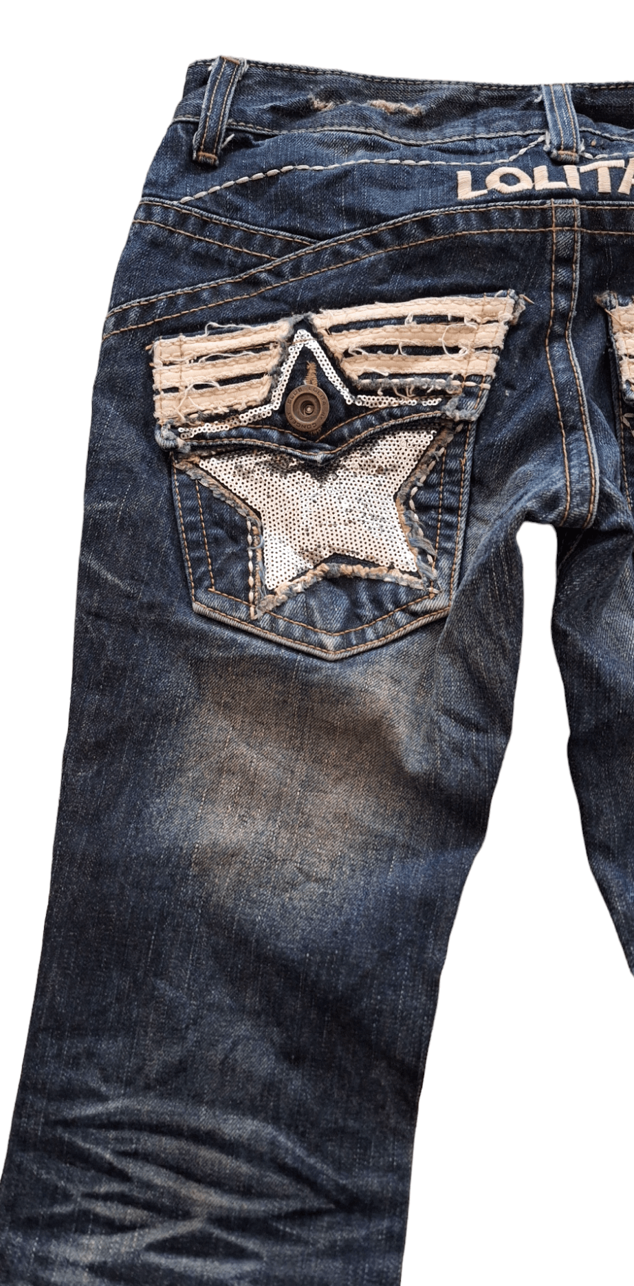 Designer × Japanese Brand Japanese Brand Lolita Flared Whiskered Jeans Size US 26 / EU 42 - 8 Thumbnail