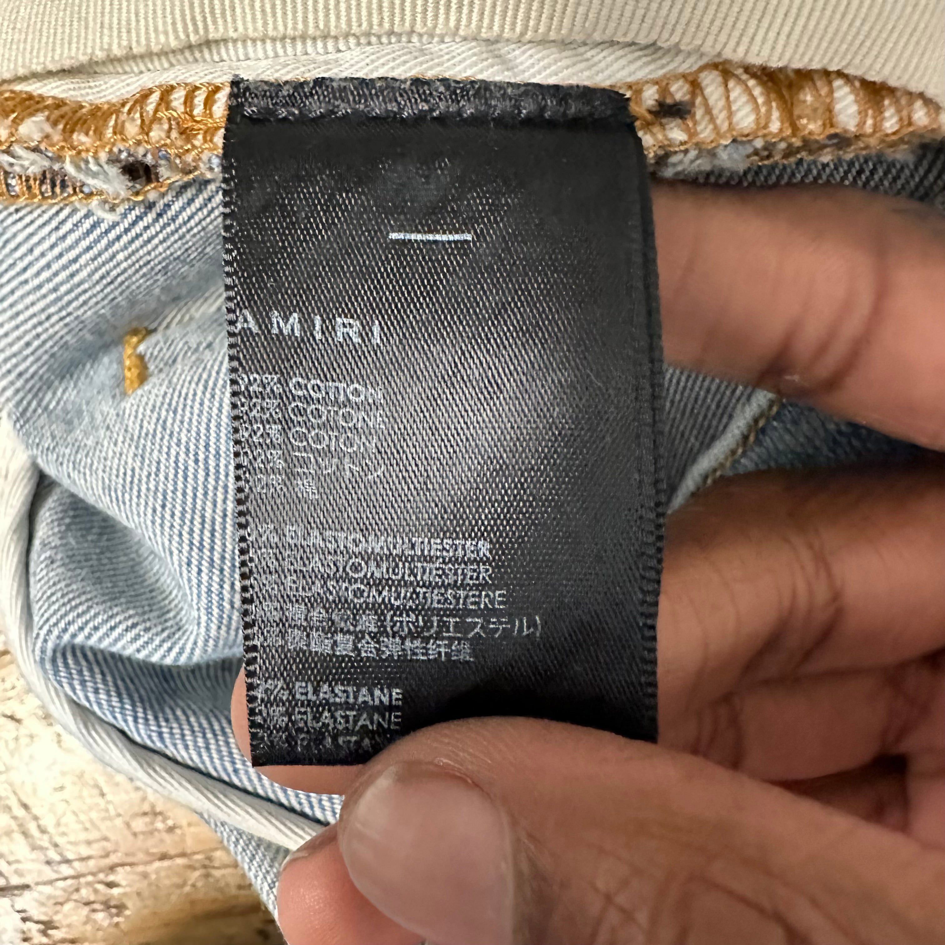 Amiri Amiri Plain Distressed Blue Denim Jeans Sz 34 Size US 34 / EU 50 - 5 Thumbnail