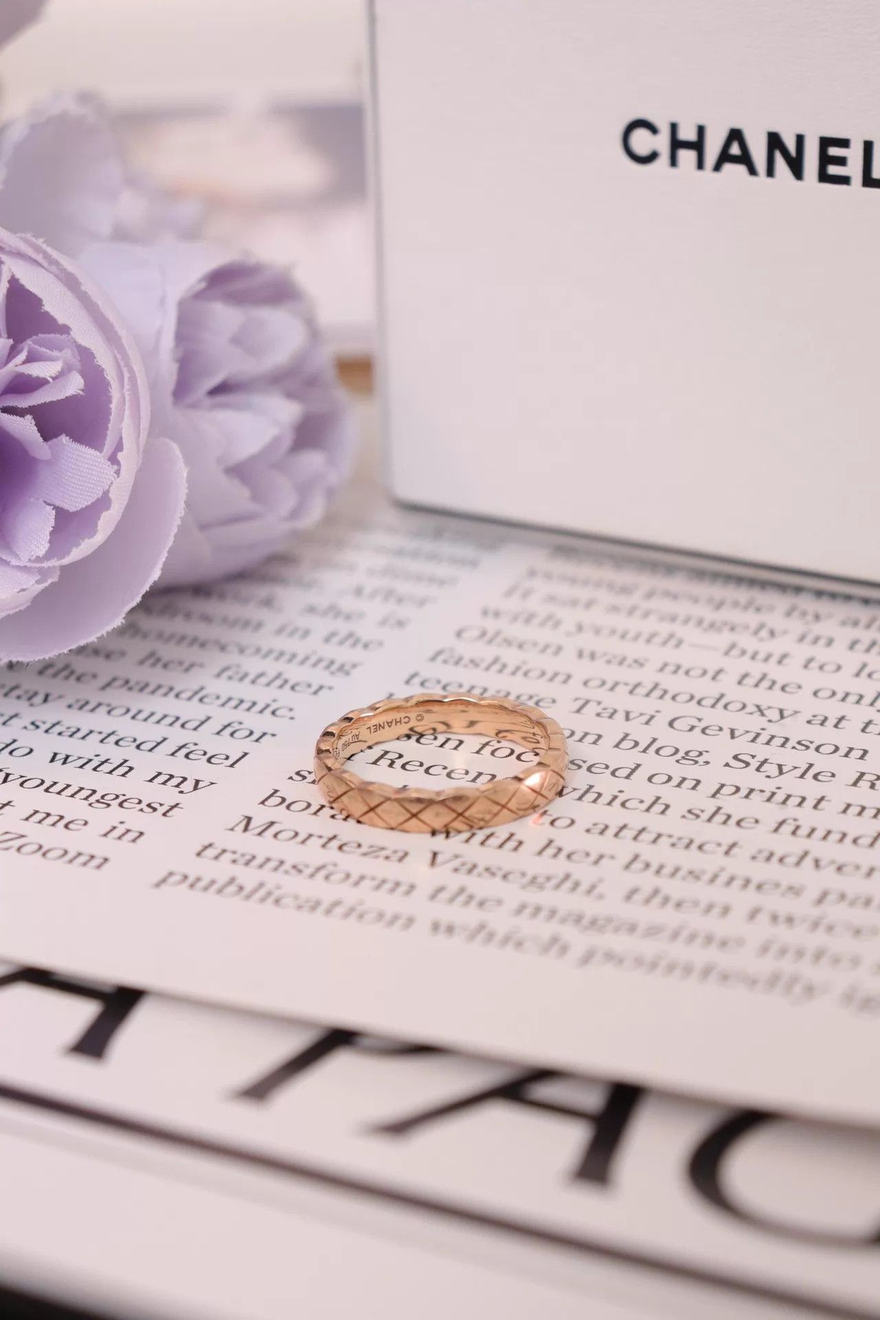 Chanel Chanel Coco Crush Narrow Ring 18K RG 52 Box, Receipt & Card Size ONE SIZE - 3 Thumbnail