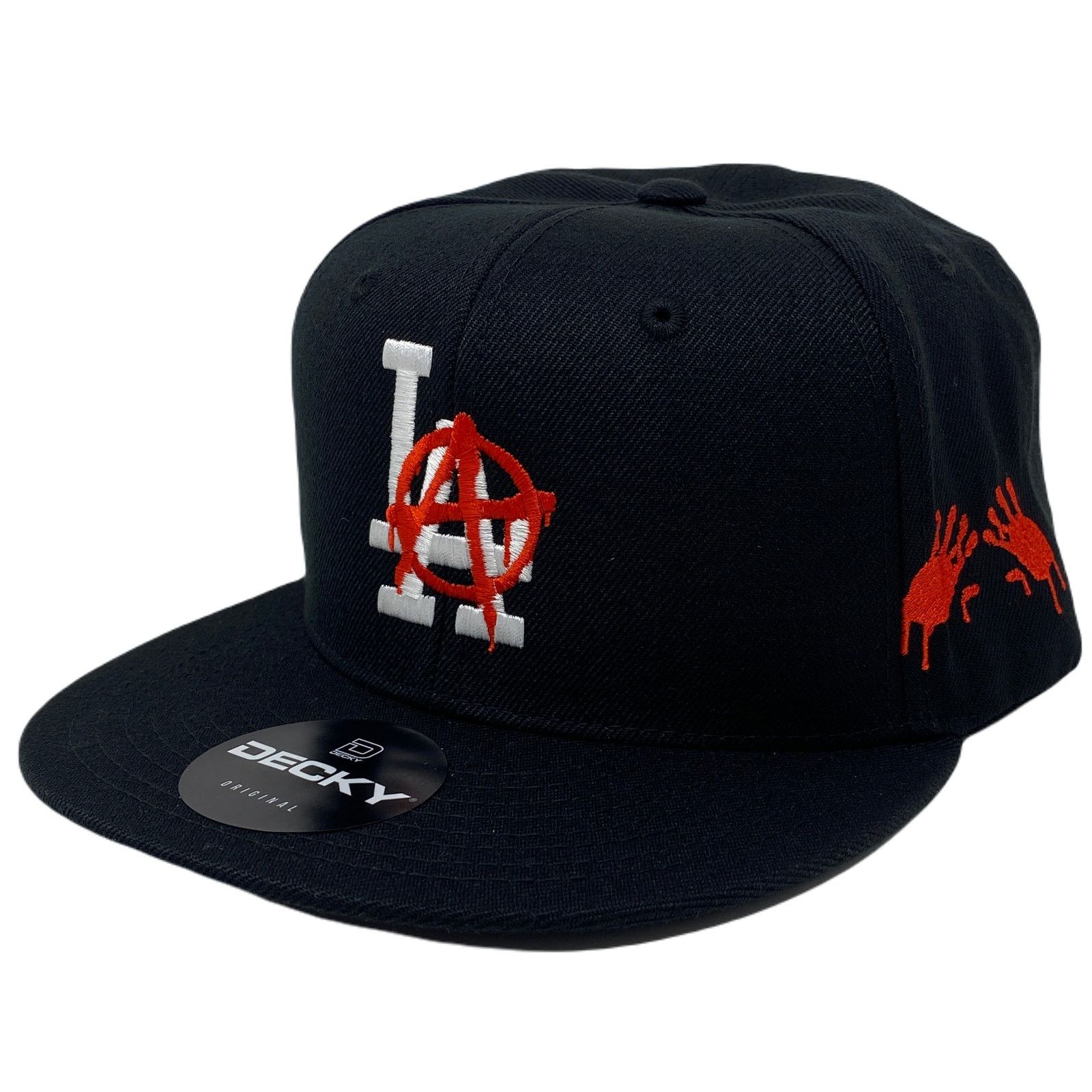 Other Los Angeles LA Anarchy Bloody Hands Snapback Hat All Black Size ONE SIZE - 3 Thumbnail