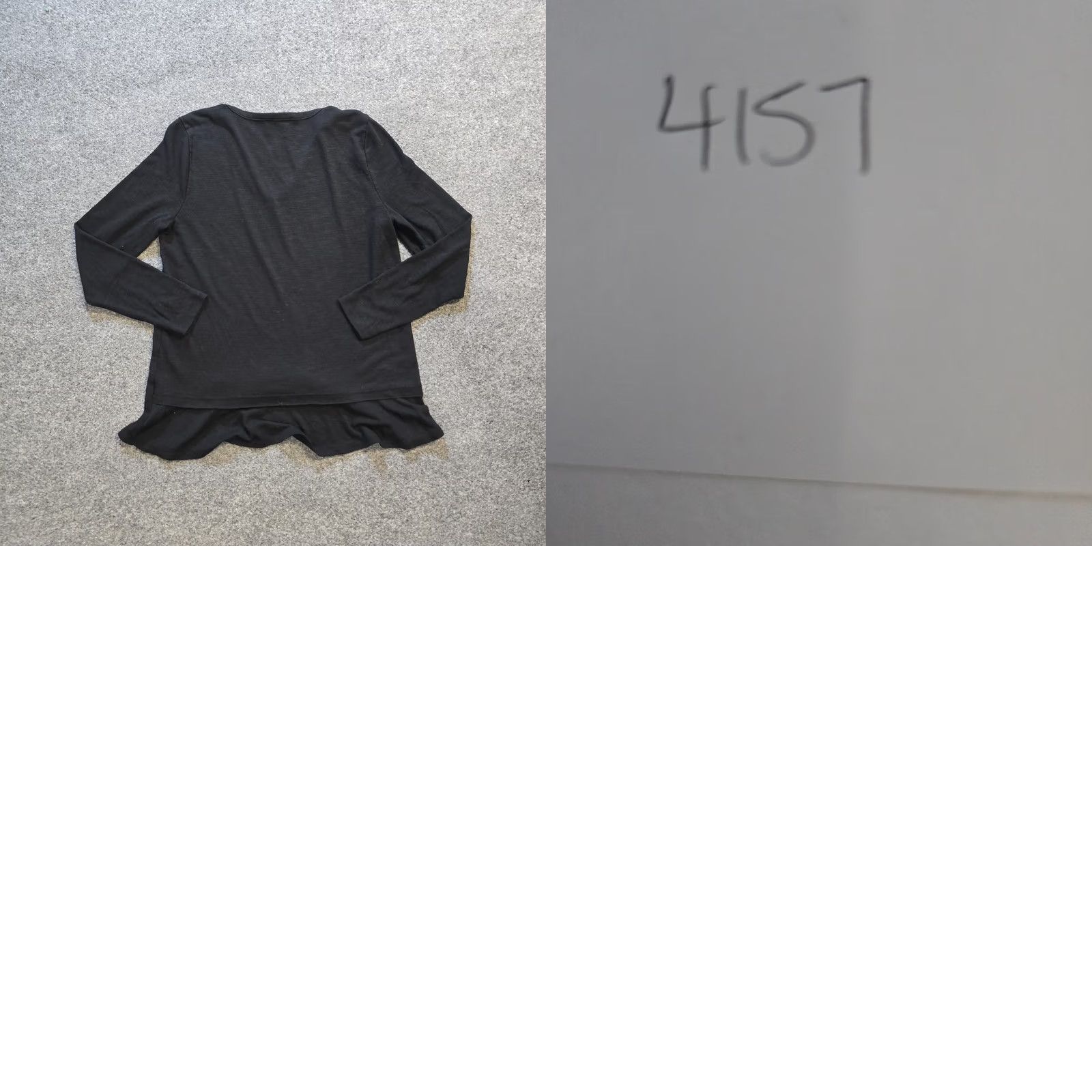 J.Crew J.CREW Blouse Shirt Womens Size S Black Ruffle Neck Basic Knit Stretch Casual Sleeve Long Sleeve Vintage No Size S / US 4 / IT 40 - 8 Thumbnail