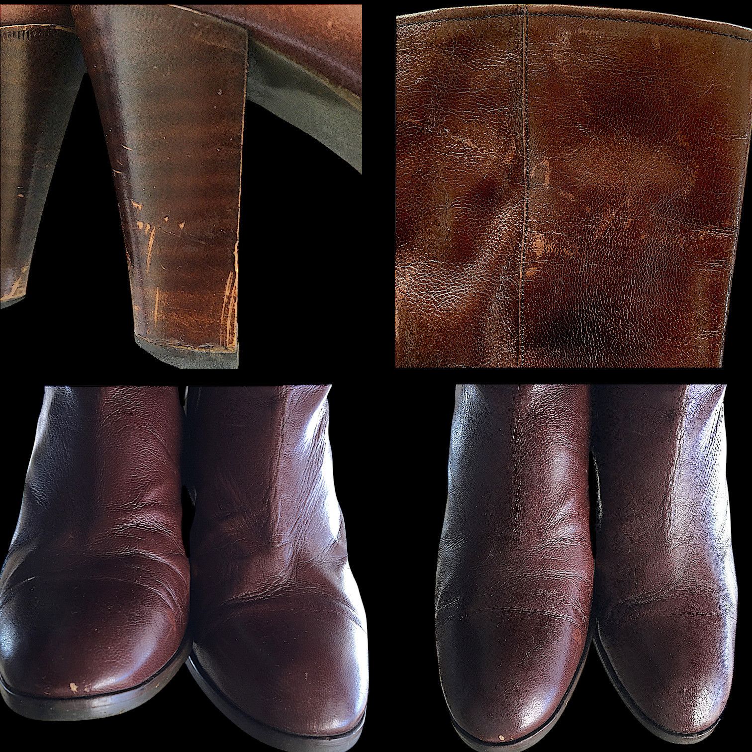 Vintage Brown Leather Cavalry Boots – Vintage 1970s Retro Size US 6 / IT 36 - 24 Thumbnail