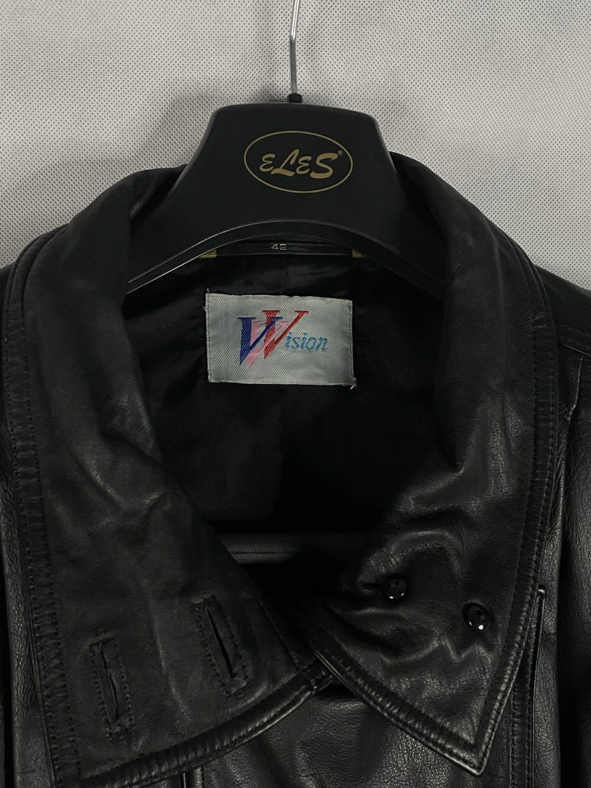 Japanese Brand × Vintage Black Vintage 90s Y2k Long Leather Belted Jacket Designer Size US L / EU 52-54 / 3 - 7 Thumbnail