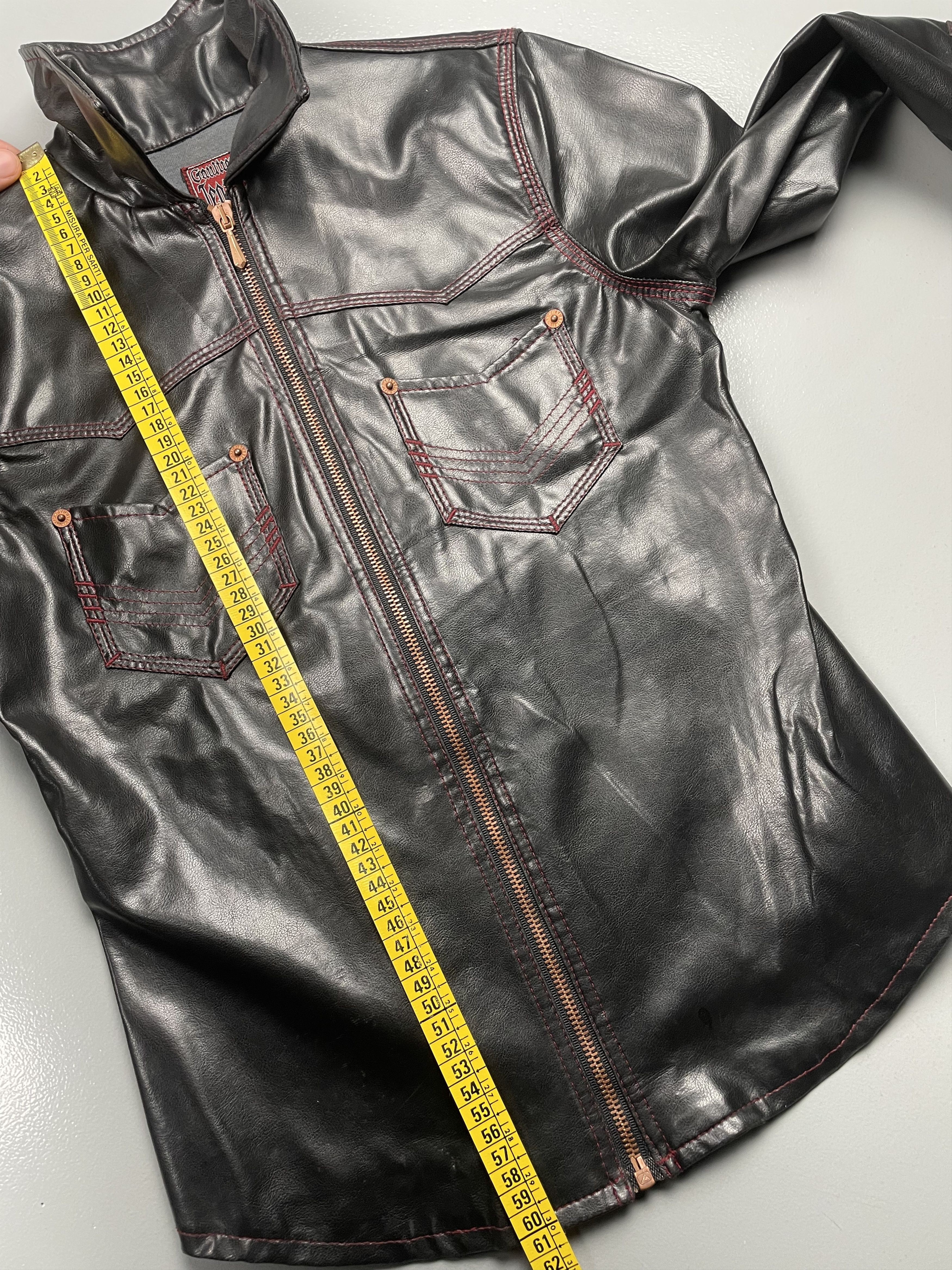 Jean Paul Gaultier vintage Gaultier Jean's faux leather zip-up shirt Size XS / US 0-2 / IT 36-38 - 14 Thumbnail