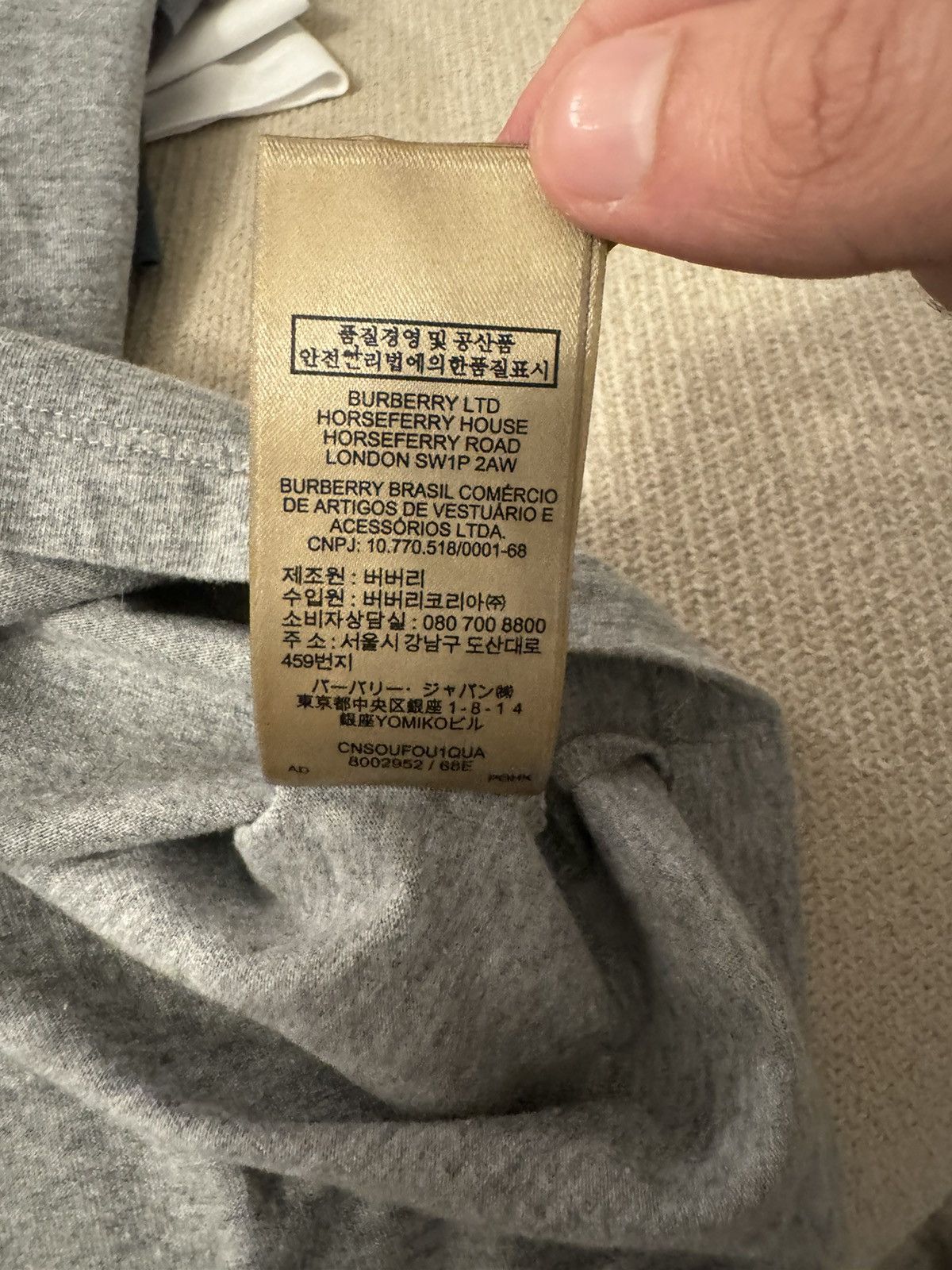 Burberry Men’s Burberry Tshirt Size US XS / EU 42 / 0 - 5 Thumbnail