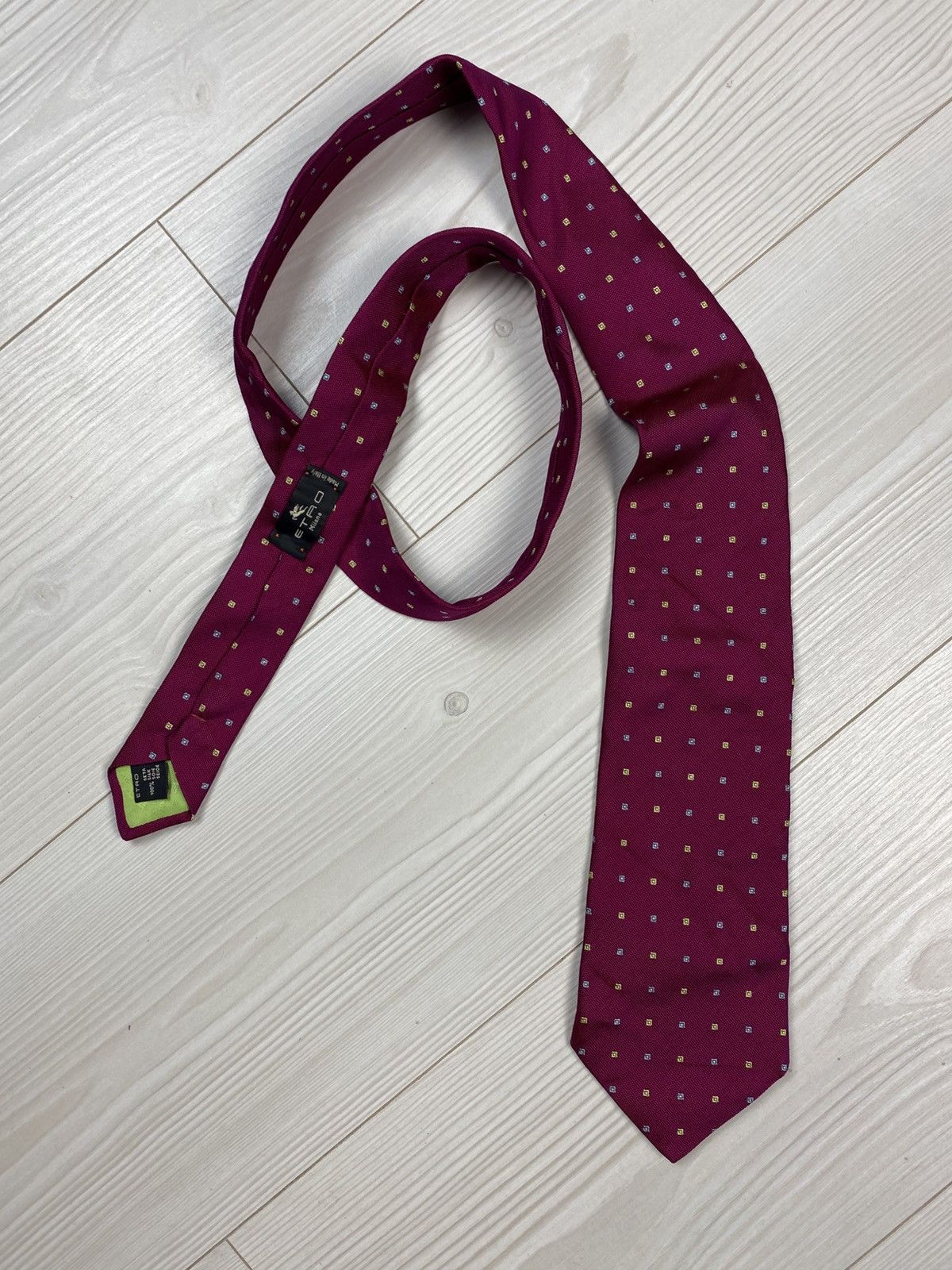 Etro Etro Milano Monogram 100% Silk Tie Size ONE SIZE - 1 Thumbnail