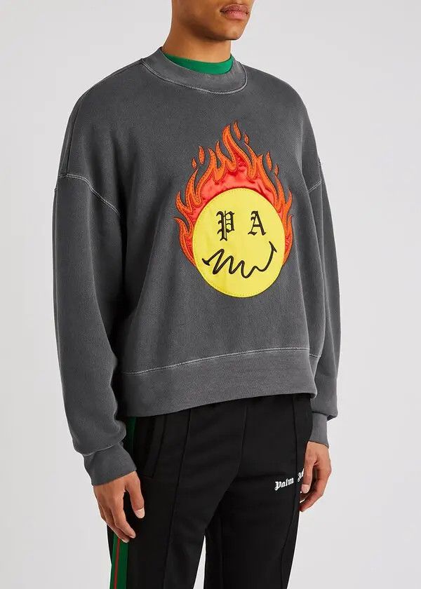 Palm Angels o1y0325 Logo Sweatshirt in Grey Size US S / EU 44-46 / 1 - 2 Thumbnail