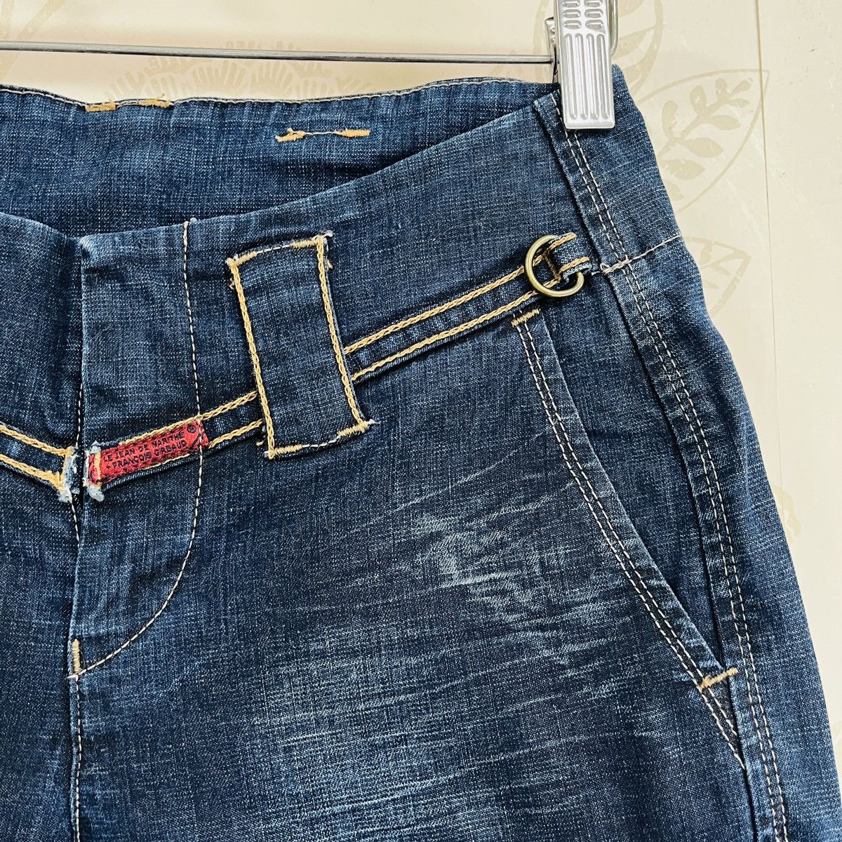 Marithe + Francois Girbaud Spectacular MFG Flared Bondage Heavy Denim Jeans Size US 30 / EU 46 - 8 Thumbnail