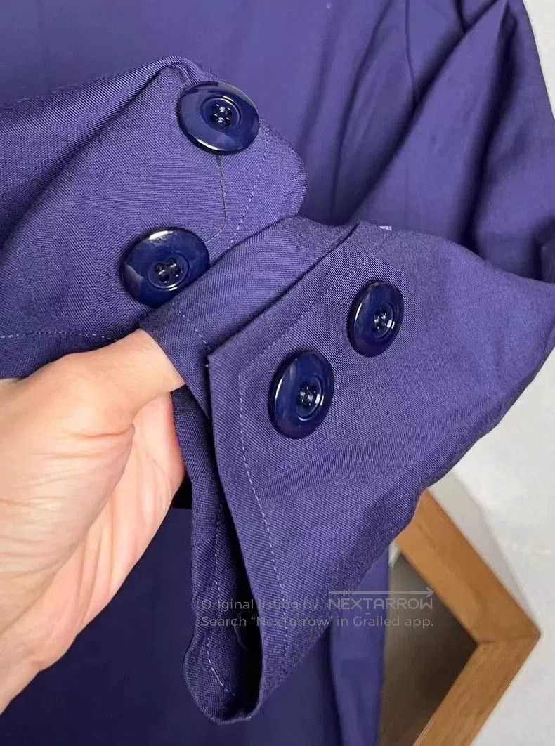 Yves Saint Laurent YSL Purple Wool Coat & Skirt Set. Size US S / EU 44-46 / 1 - 6 Thumbnail