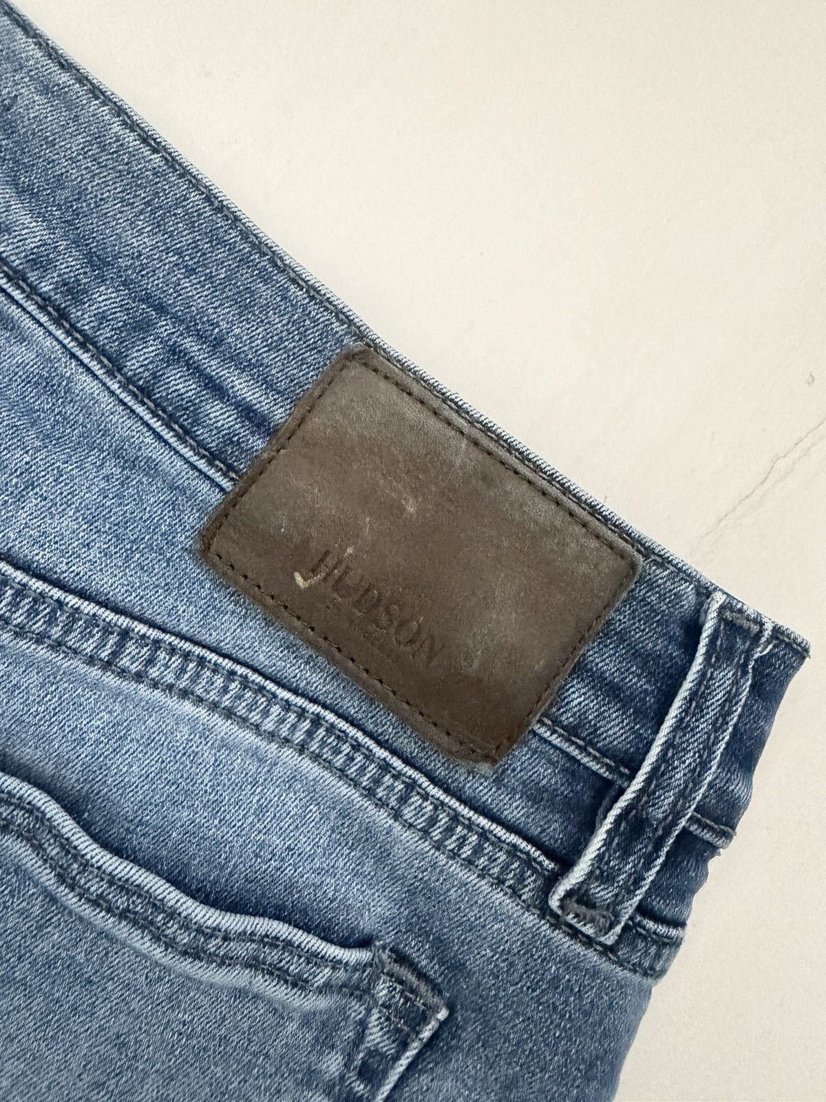Hudson HUDSON Blake Slim Straight Jeans Light Wash Faded Denim Y2K Size US 34 / EU 50 - 3 Thumbnail