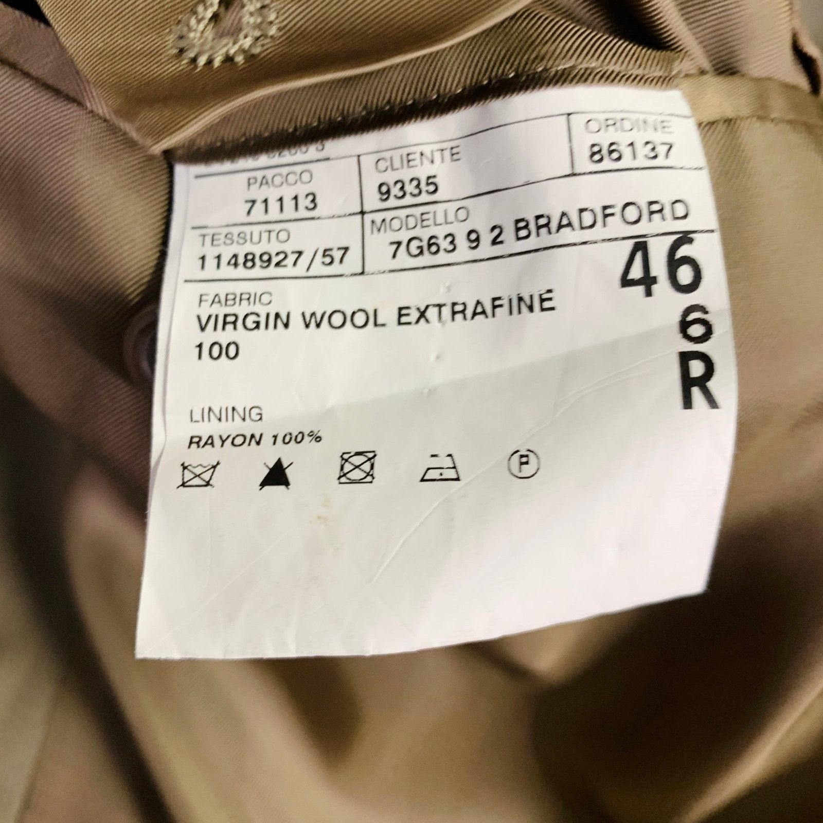 Polo Ralph Lauren Size 46 Taupe Virgin Wool Notch Lapel Sport Coat Size 46R - 8 Thumbnail