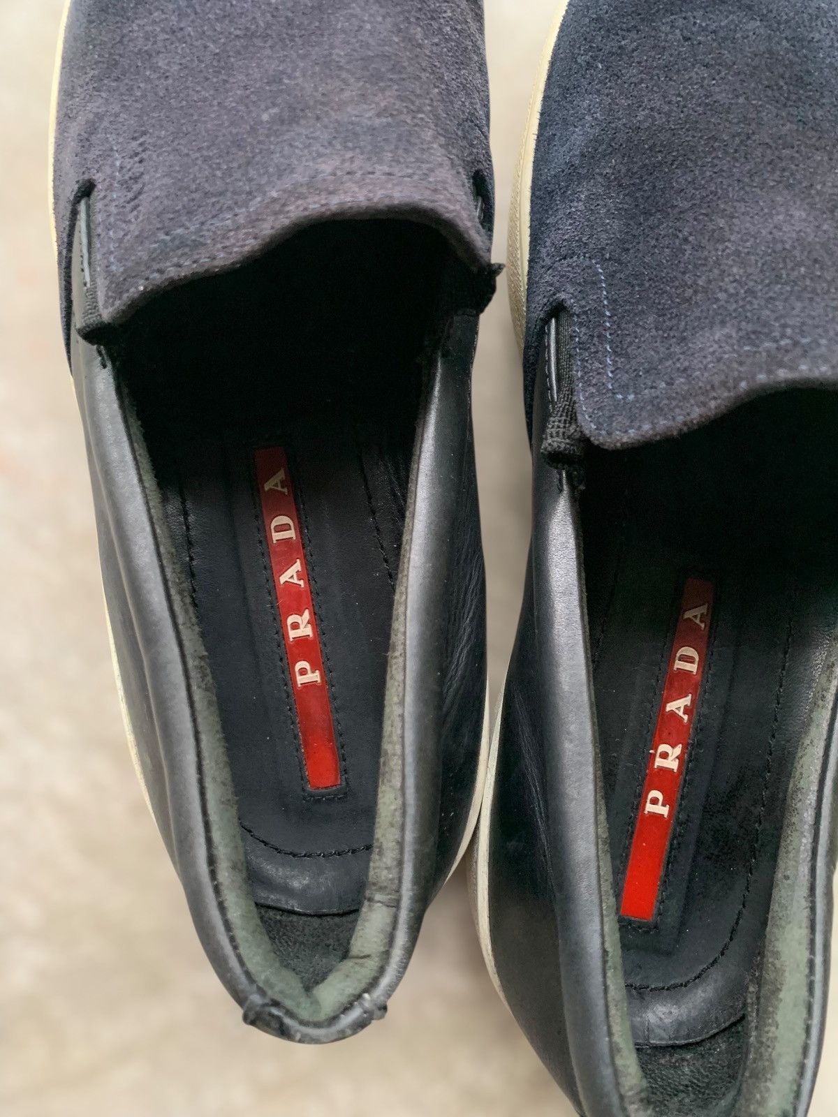 Prada Black Suede Prada Slip On Sneakers Size US 6 / EU 39 - 10 Thumbnail