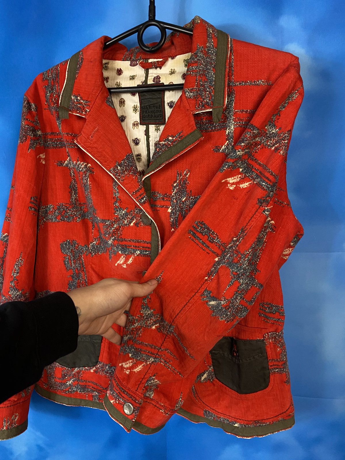 Marithe + Francois Girbaud × Vintage Marithe Francois Girbaud rare exclusive velour blazer y2k Size XL / US 12-14 / IT 48-50 - 8 Thumbnail