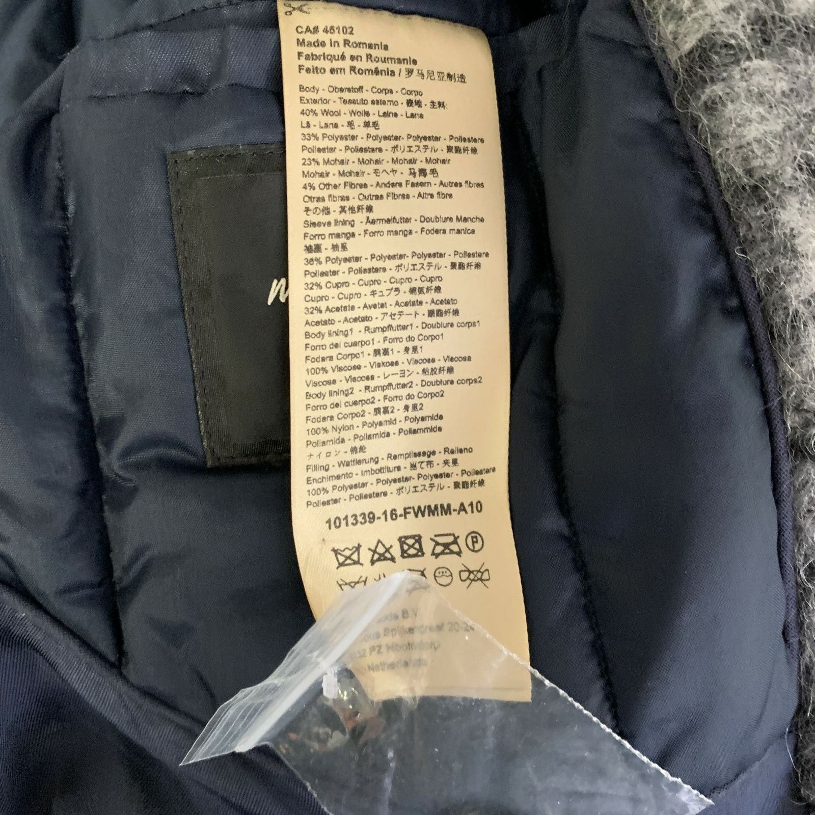 Scotch & Soda SCOTCH & SODA Grey Black Gingham Wool Blend Overcoat Size S Size US S / EU 44-46 / 1 - 7 Thumbnail