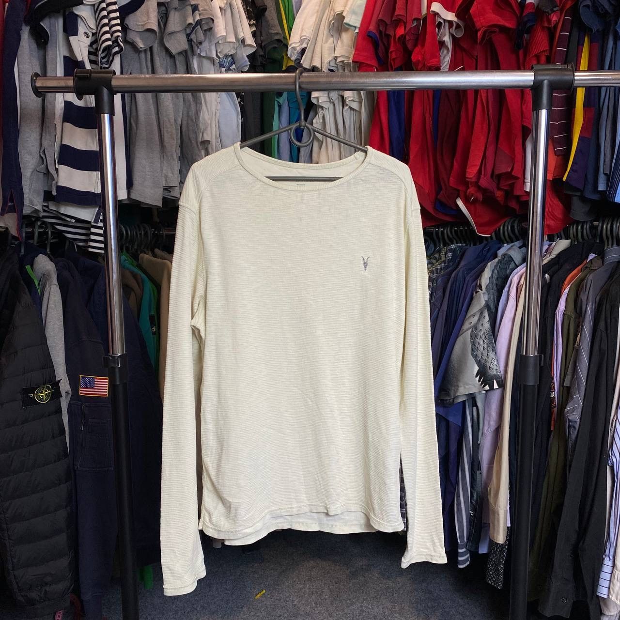 Allsaints × Designer Mens Allsaints Small logo basic y2k streetwear sweater Size US M / EU 48-50 / 2 - 1 Thumbnail