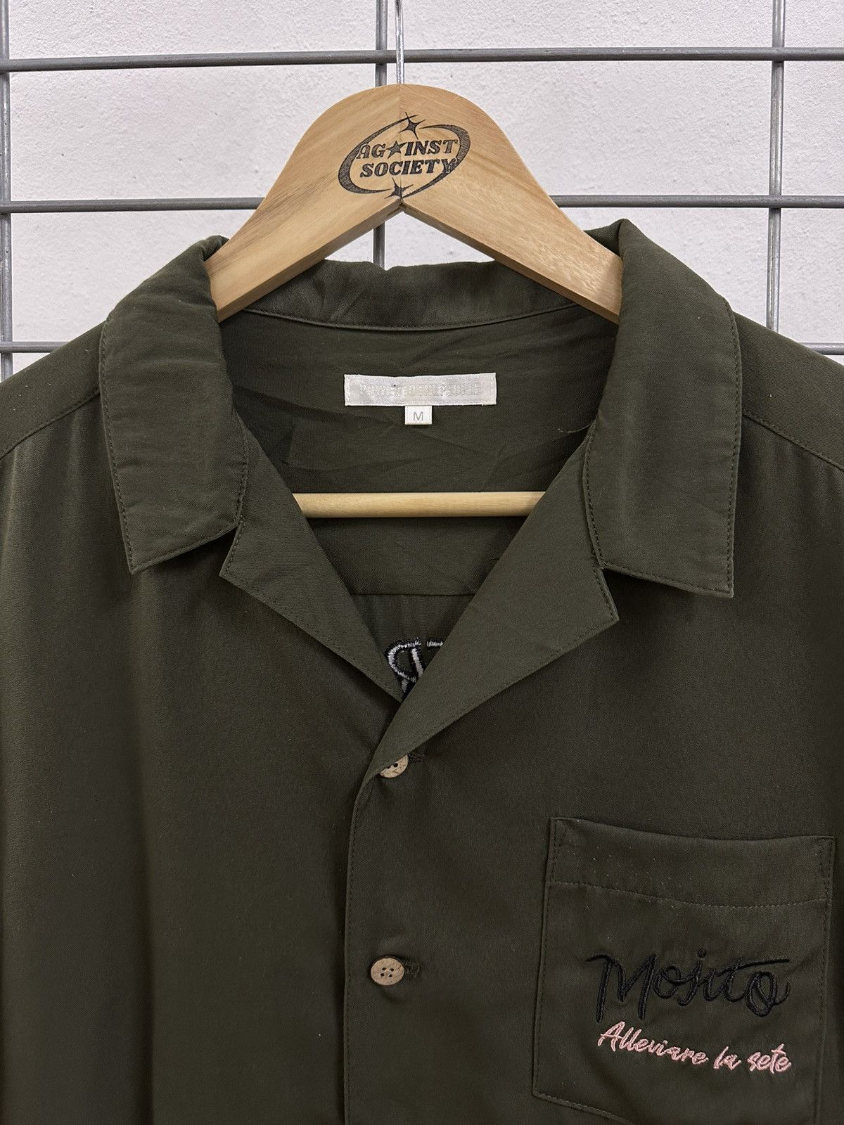 Japanese Brand Power To The People Sukajan Crop Top Open Collar Shirt Size M / US 6-8 / IT 42-44 - 4 Thumbnail