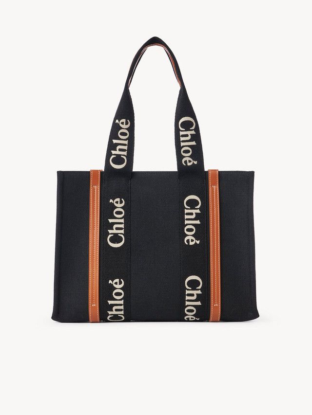 Chloe oc11z0525 Size: OS / Woody Tote Bag in Black/Brown Size ONE SIZE - 1 Thumbnail