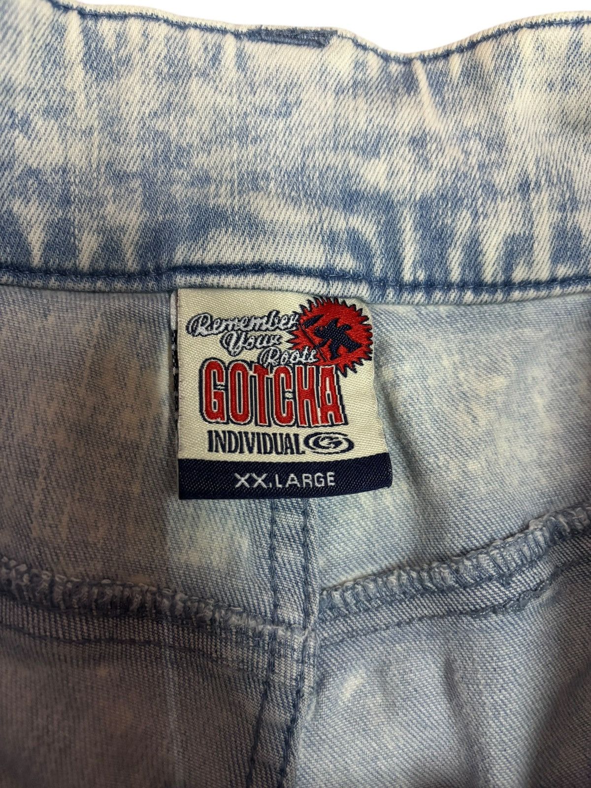 Gotcha × Vintage Vtg Gotcha Distressed Blue Acid Washed Jeans Size US 34 / EU 50 - 7 Thumbnail