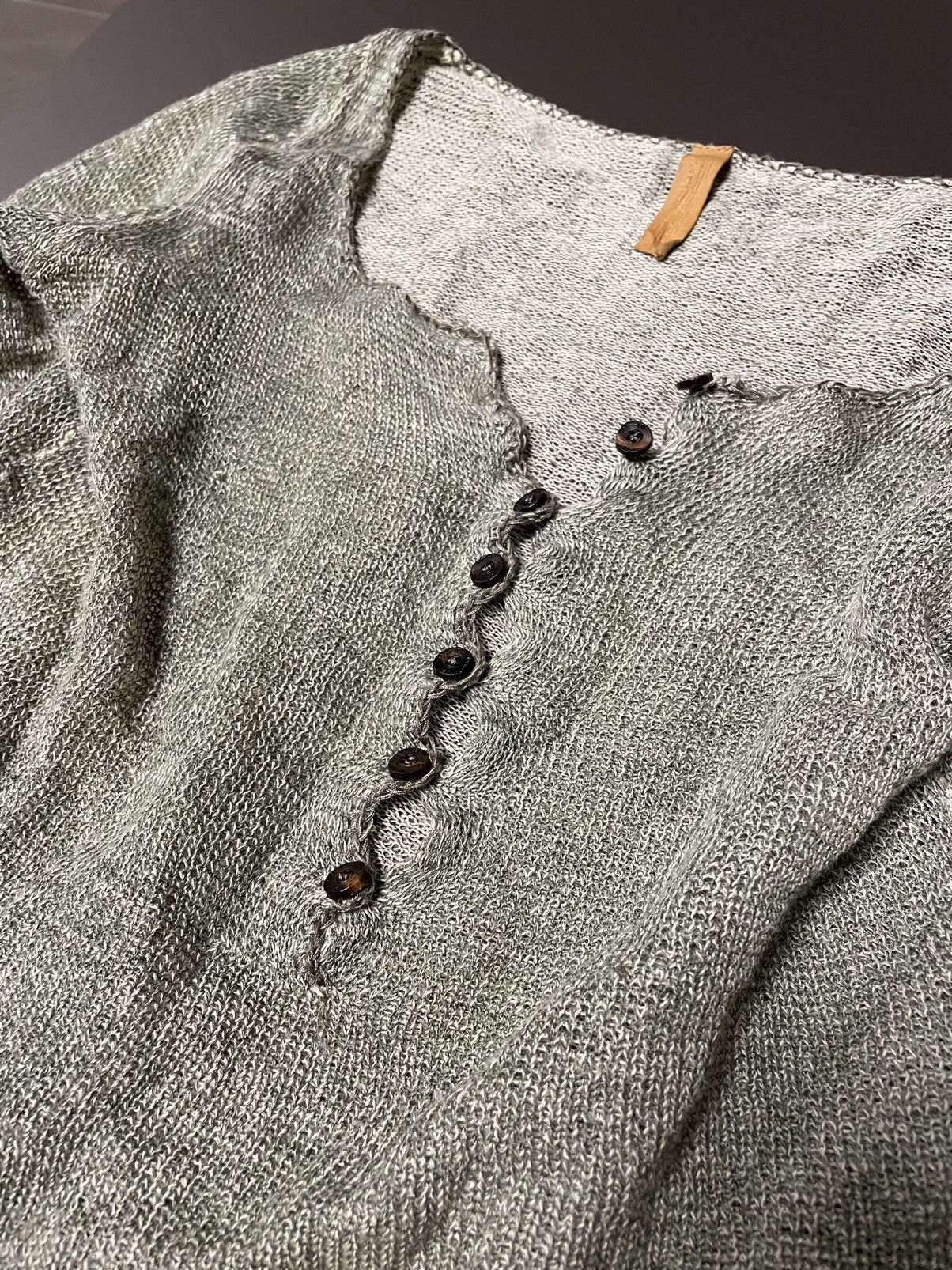10sei0otto 10seiOotto Mesh-Knit Wool L/S Sample Shirt Size S / US 4 / IT 40 - 6 Thumbnail