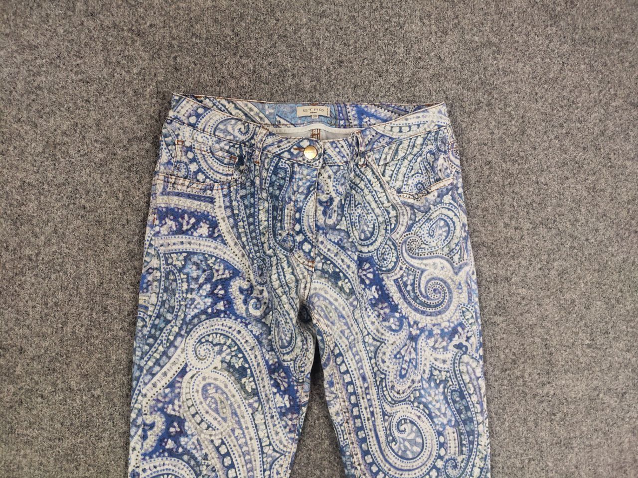 Etro Etro Milano Design Art Pattern Paisley Slim Fit Denim Jeans Size 30" / US 8 / IT 44 - 8 Thumbnail