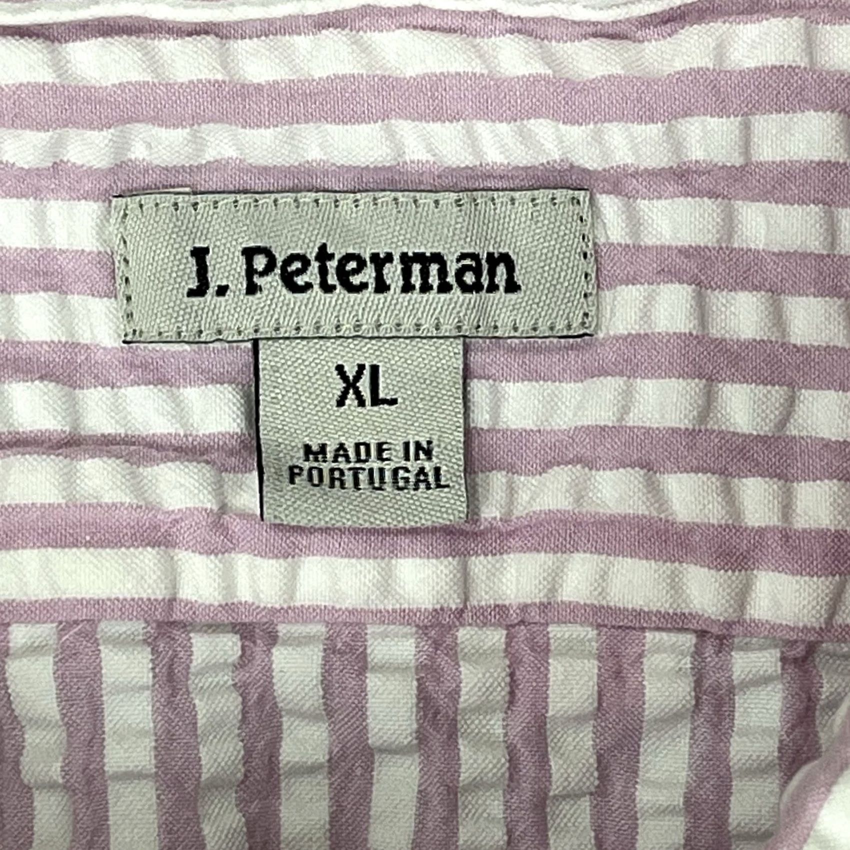 Vintage J. Peterman Let It Breathe Seersucker Shirt Striped Pink 100% Cotton Size XL Button-Up Long Sleeve Mens Size US XL / EU 56 / 4 - 4 Thumbnail