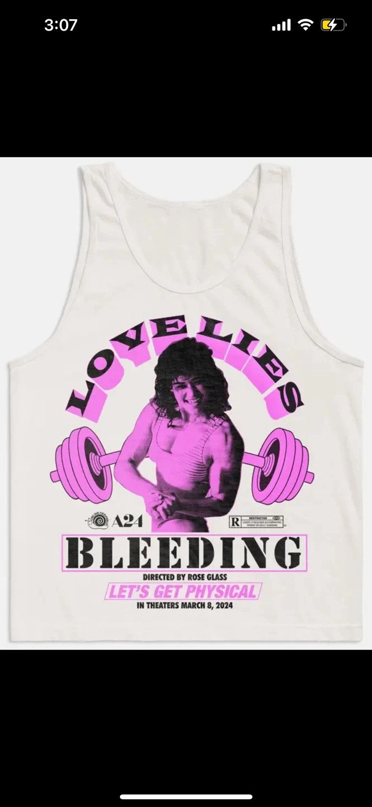 A24 × Online Ceramics M A24 Love Lies Bleeding Online Ceramics Gym TANK Top shirt Size M / US 6-8 / IT 42-44 - 2 Thumbnail