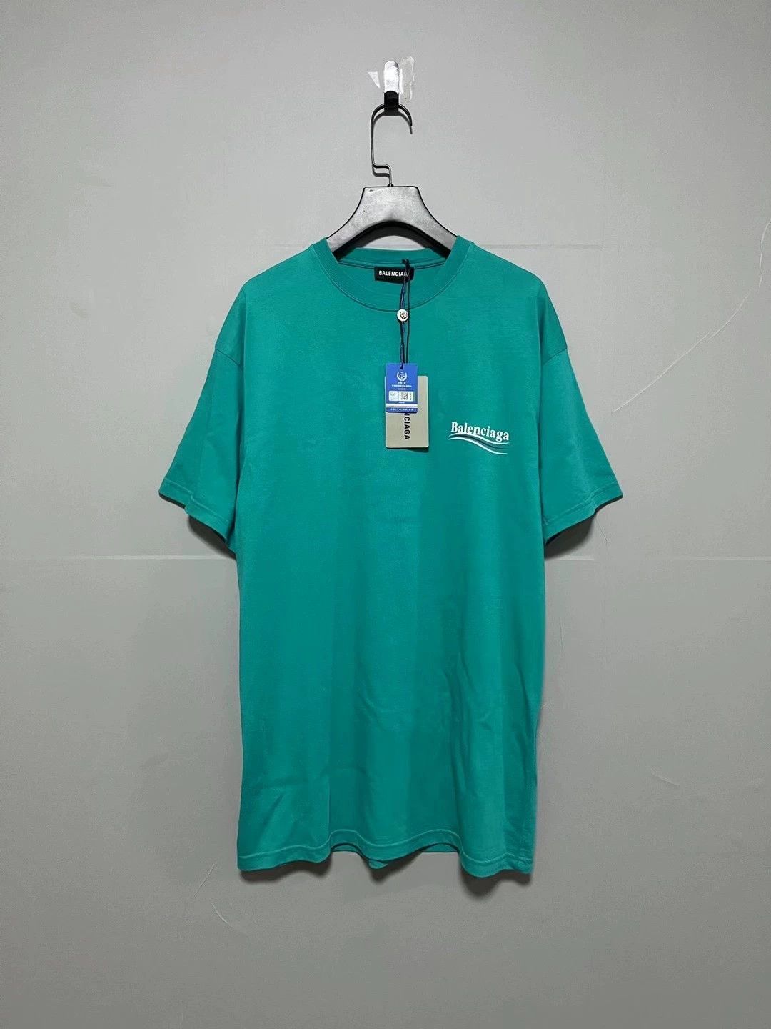 Balenciaga Balenciaga Lake Green Cola Short Sleeves Size US XS / EU 42 / 0 - 1 Thumbnail