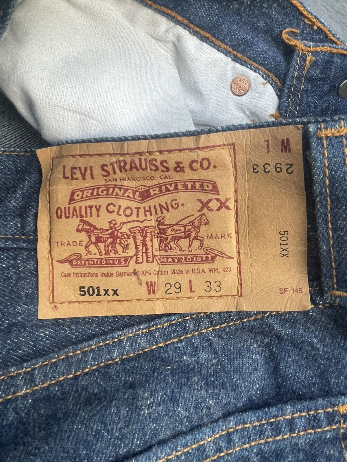 Levi's Vintage 1996 Levis 501 XX e Usa Size US 28 / EU 44 - 12 Thumbnail