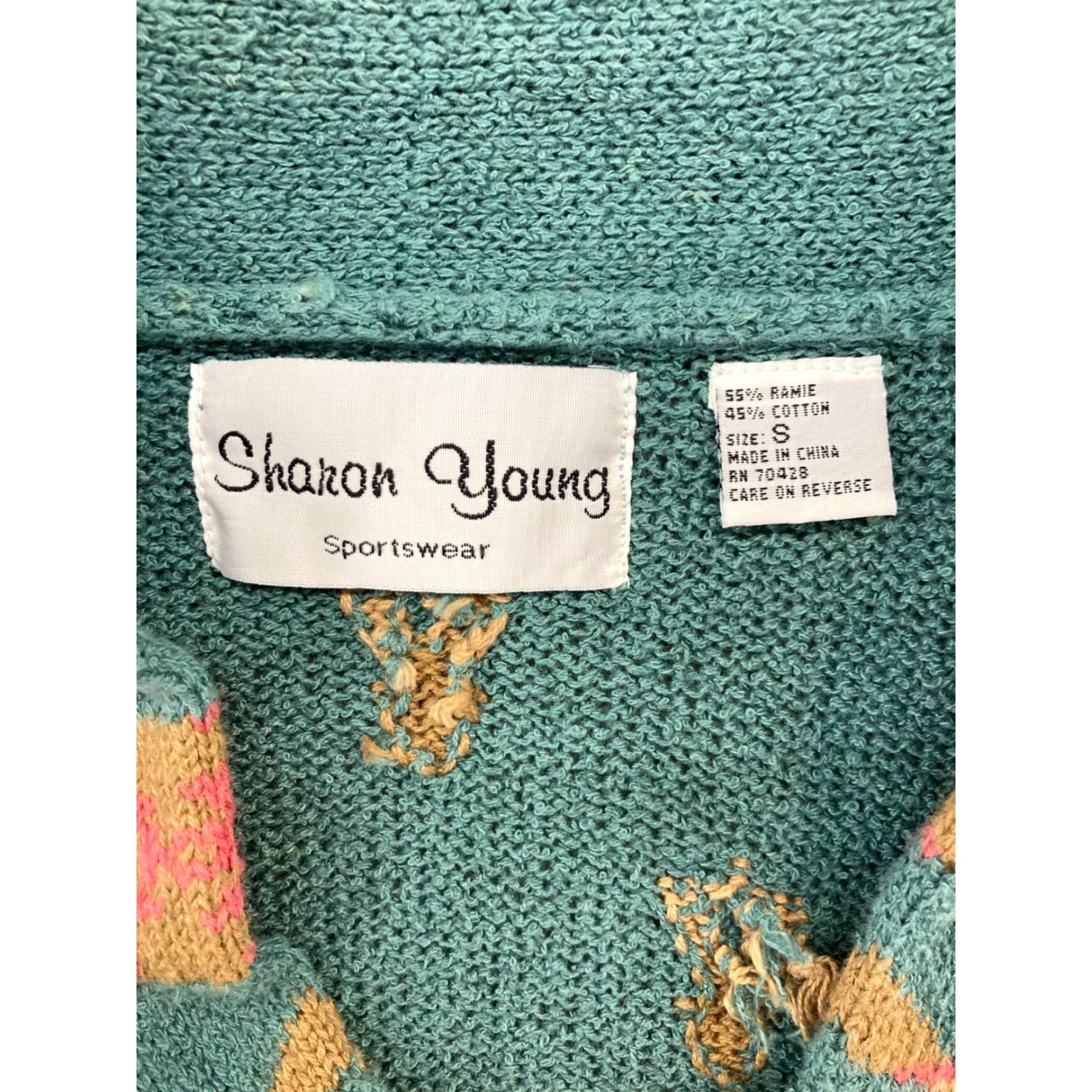 Vintage VINTAGE Sharon Young Sweater Cardigan Womens Small Southwestern Geometric Knit V-Neck Western Cowgirl All Seasons Mens/Womens? Size S / US 4 / IT 40 - 7 Thumbnail