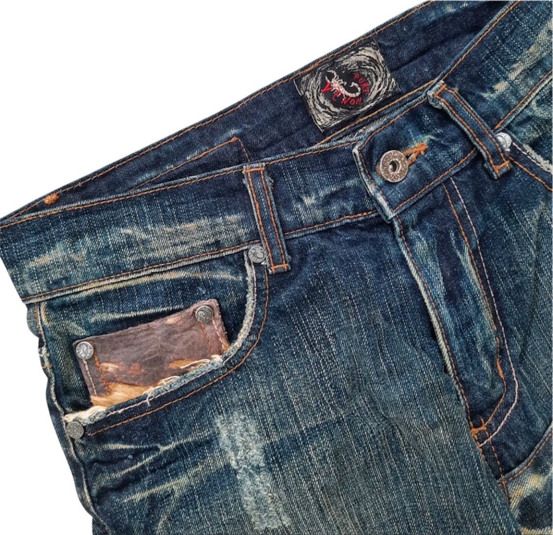 If Six Was Nine Flared Pure Venom horsehide patchwork jeans Size US 30 / EU 46 - 3 Thumbnail