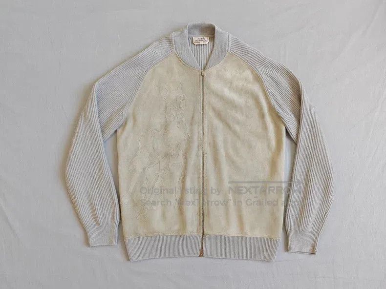 Hermes Hermes Leather jacket, suede goat leather and wool blend, Size US L / EU 52-54 / 3 - 1 Thumbnail