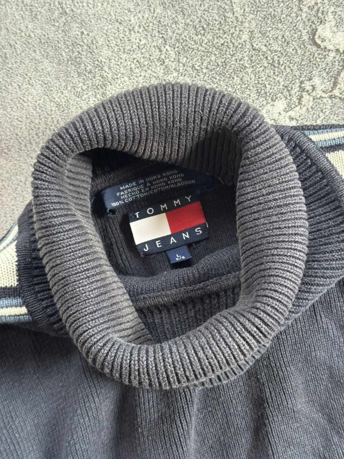 Tommy Hilfiger × Vintage Toomy Hilfiger L turtleneck sweater knitwear jumper pullover Size US L / EU 52-54 / 3 - 5 Thumbnail