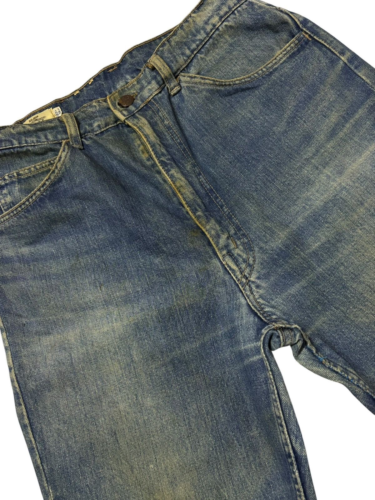 Big John Vtg 90s Big John Orange Tag Mud Wash Distressed Jeans Size US 30 / EU 46 - 5 Thumbnail