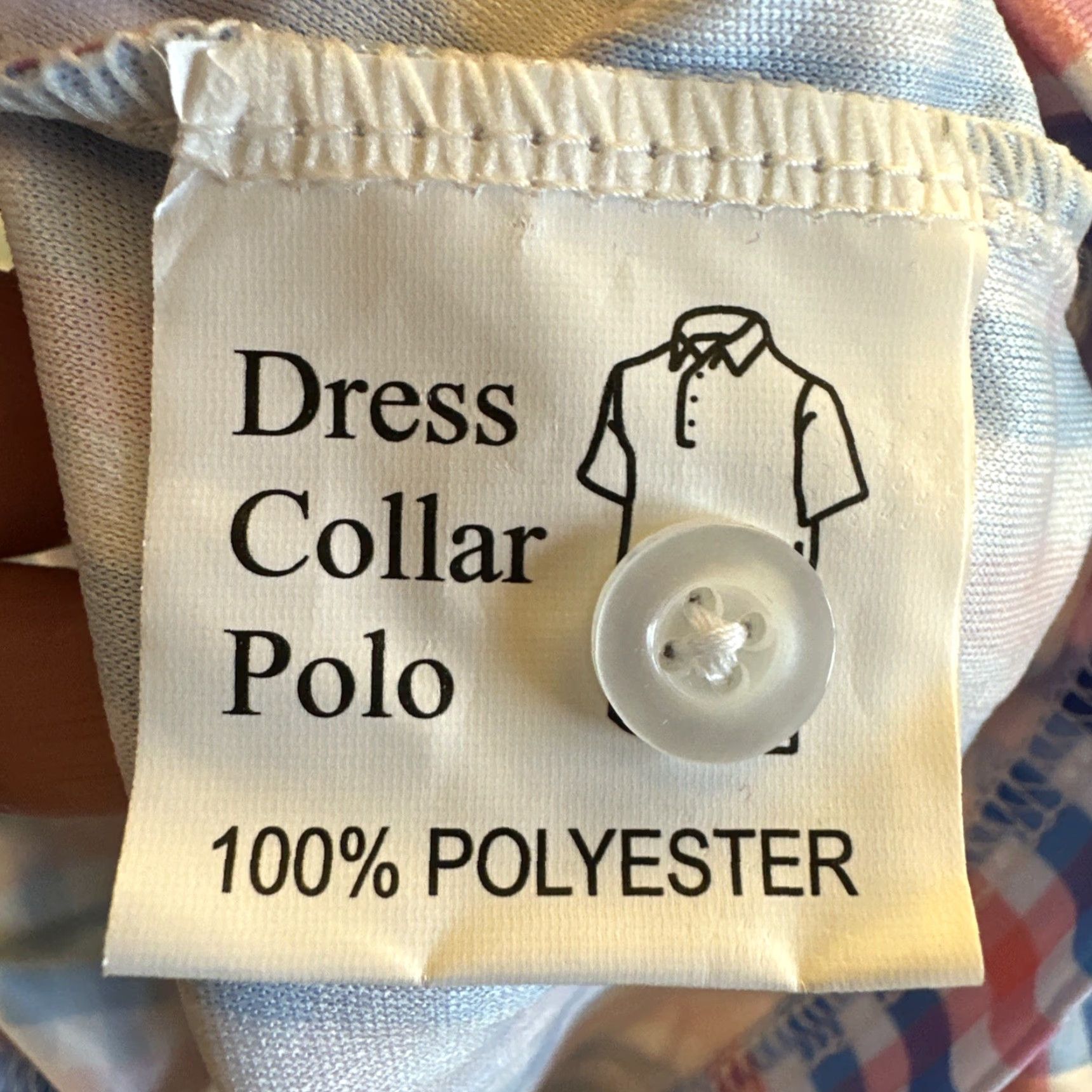 Vintage Collars & Co Dress Polo Shirt Gingham Short Sleeve Blue Pink Small Men Regular Size 36R - 6 Thumbnail