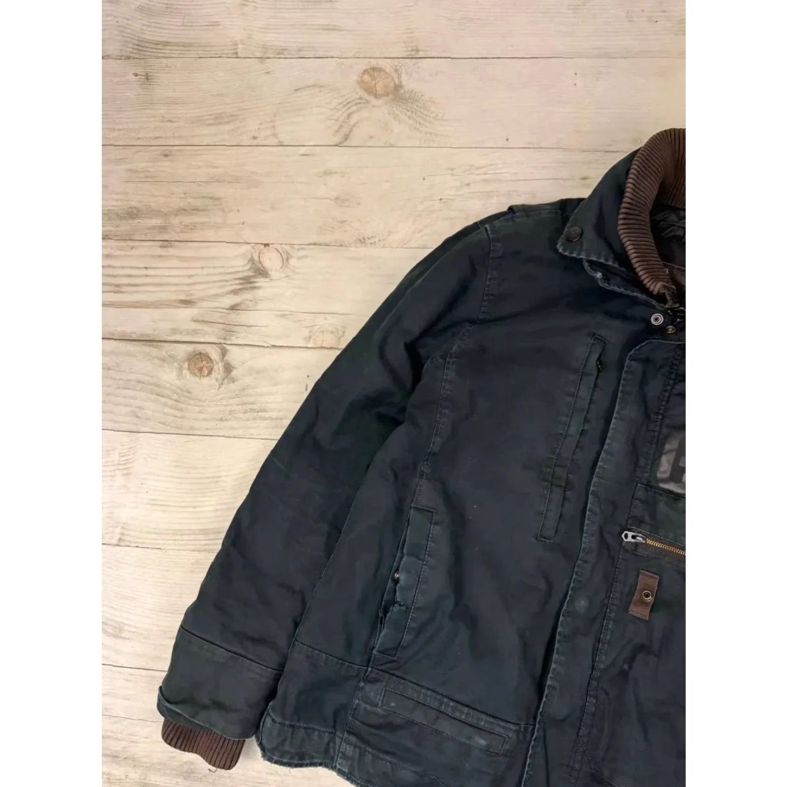 G-Star VINTAGE G-Star Raw Stinger Jacket Distressed Y2K 90s Men XL Green Bomber Jacket Mens XL Green 90s Size US XL / EU 56 / 4 - 5 Thumbnail