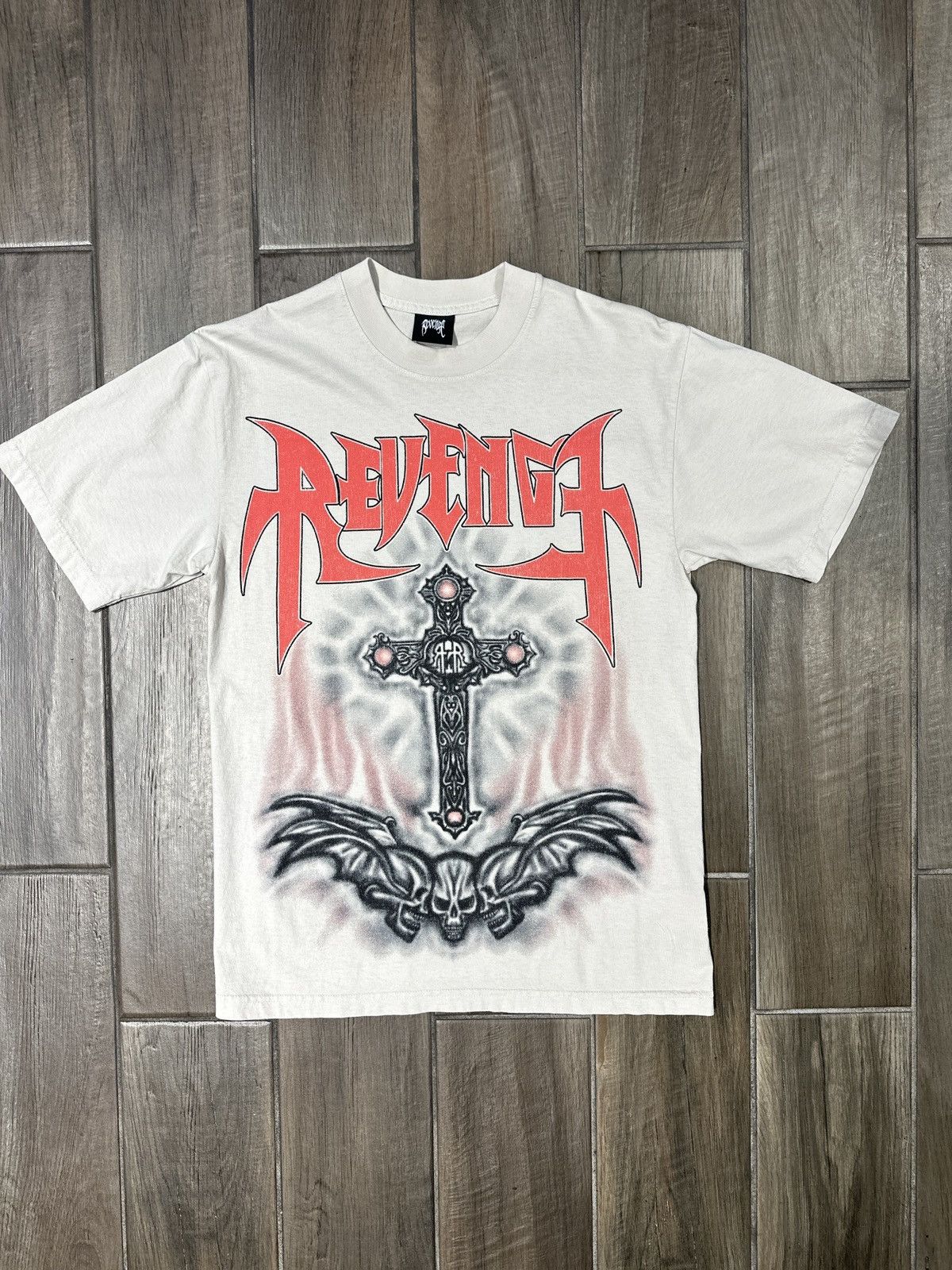 Revenge REVENGE AIRBRUSH METAL TEE CEMENT Size US S / EU 44-46 / 1 - 1 Thumbnail