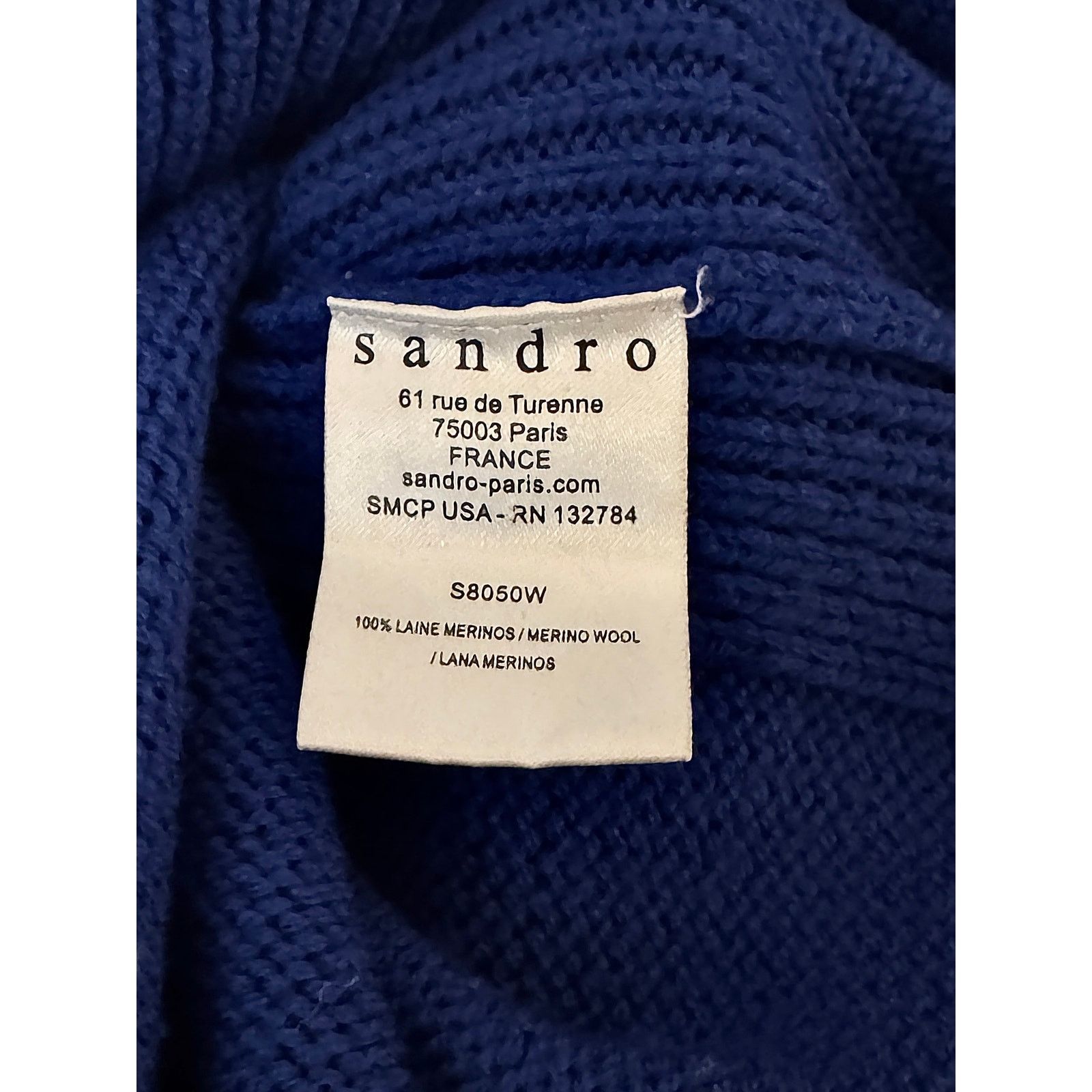 Sandro Sandro Fine Knit Royal Blue Sweater Size US M / EU 48-50 / 2 - 4 Thumbnail