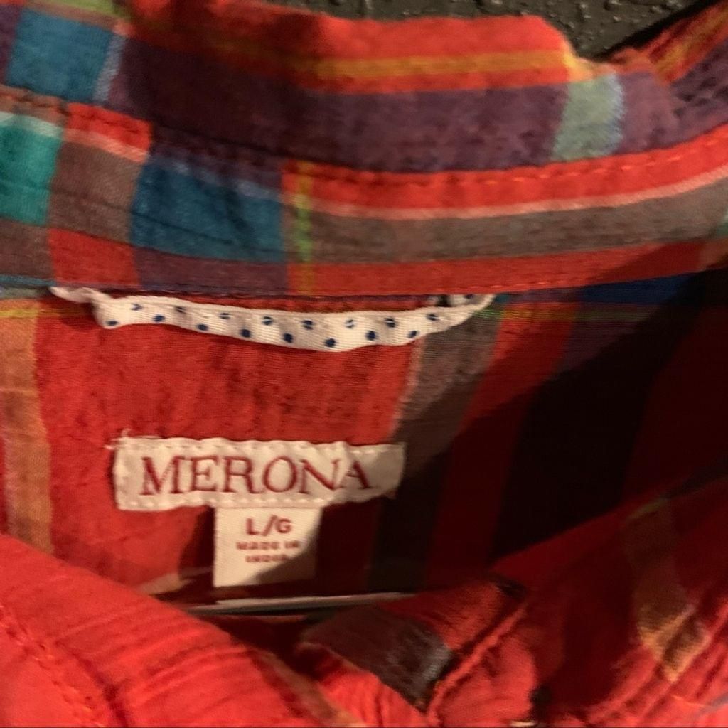 Merona Women’s Merona Button Down Shirt Size L / US 10 / IT 46 - 2 Thumbnail