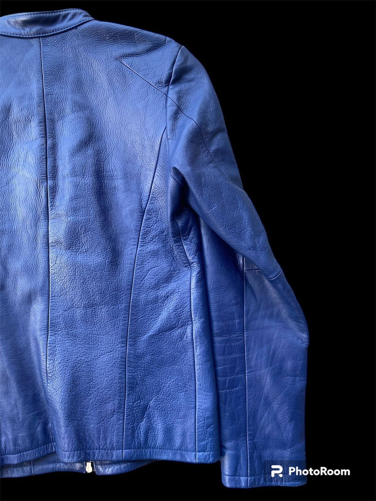 GOSTAR DE FUGA blue leather jacket Size US S / EU 44-46 / 1 - 8 Thumbnail