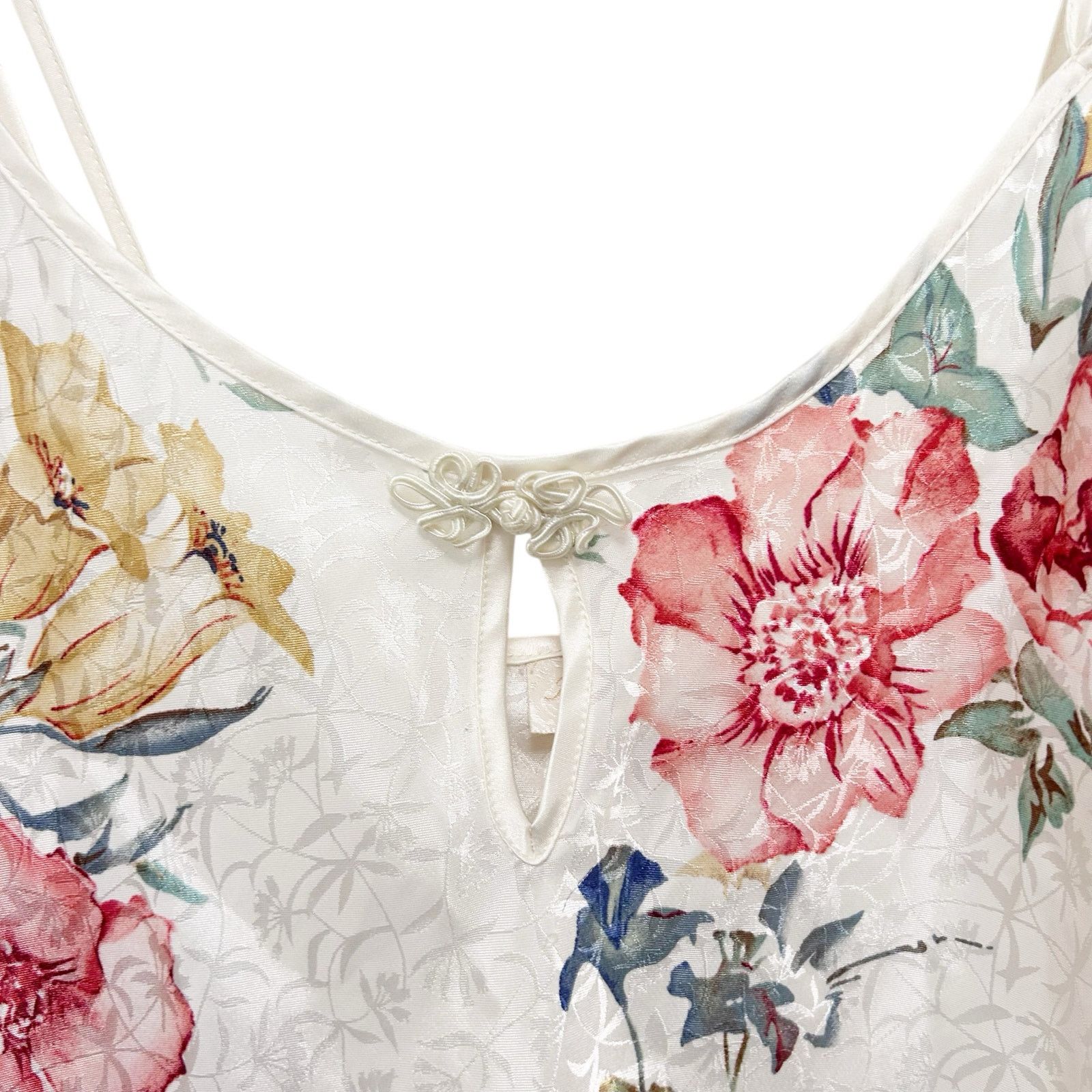 Vintage Vintage Inner Most White Floral Slip Dress Sz L Size L / US 10 / IT 46 - 4 Thumbnail