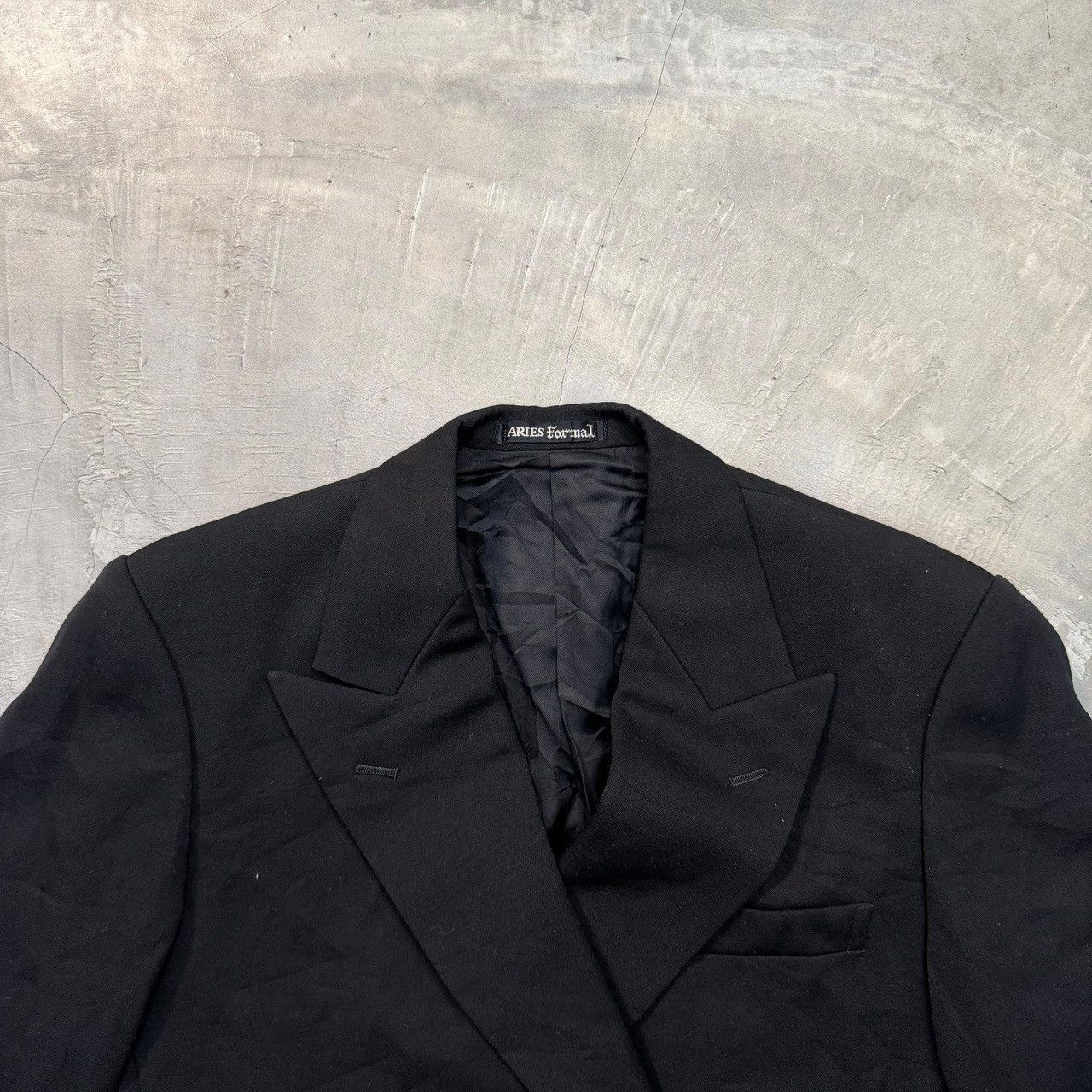 Aries VINTAGE ARIES FORMAL WOOL DOUBLE BREASTED BLAZER Size 36S - 9 Thumbnail