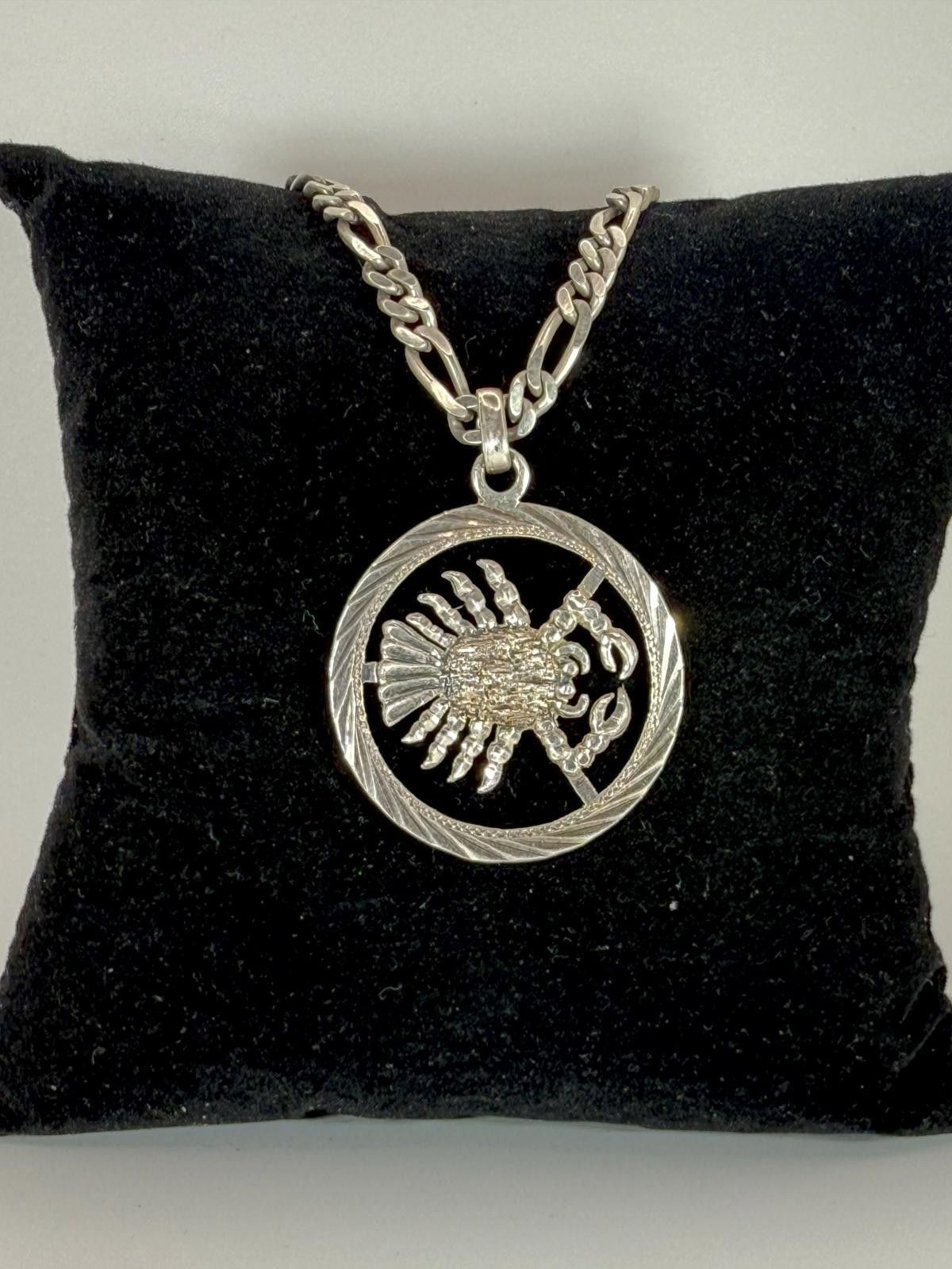 Vintage 90's Zodiac Cancer Diamond Cut Necklace Size ONE SIZE - 2 Thumbnail